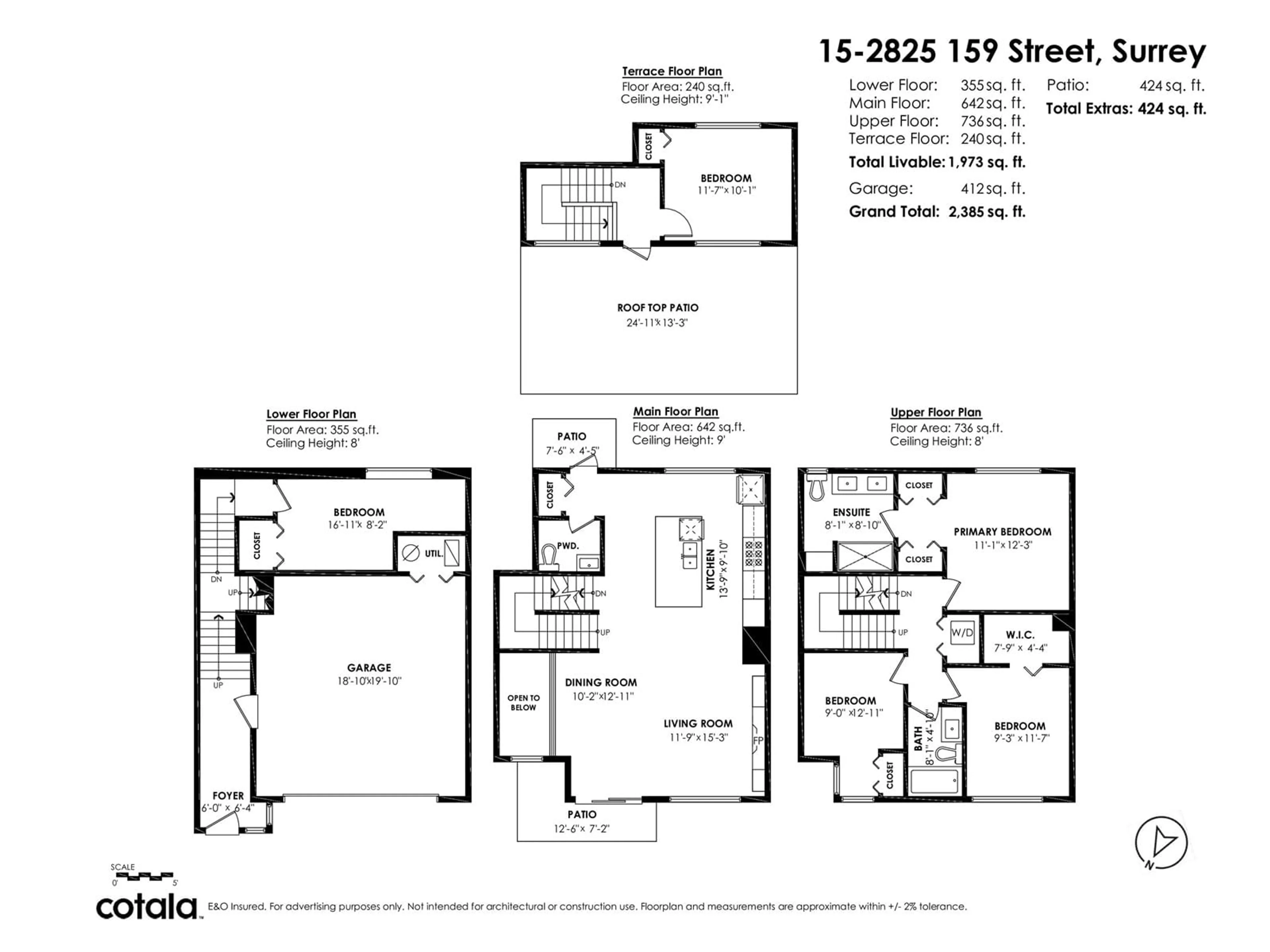 Floor plan for 15 - 2825 159, Surrey British Columbia V3Z0T9