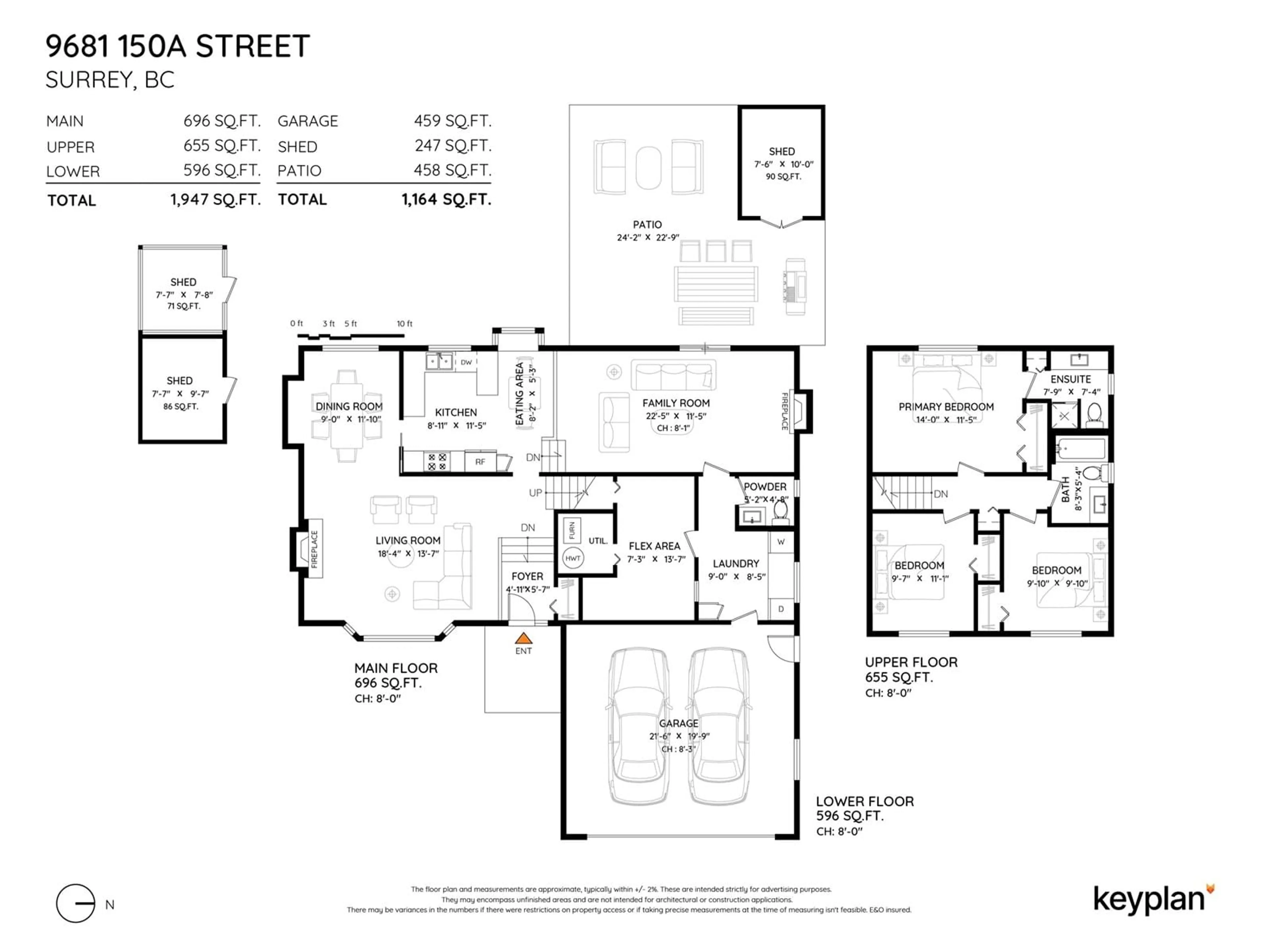 Floor plan for 9681 150A, Surrey British Columbia V3R7M3