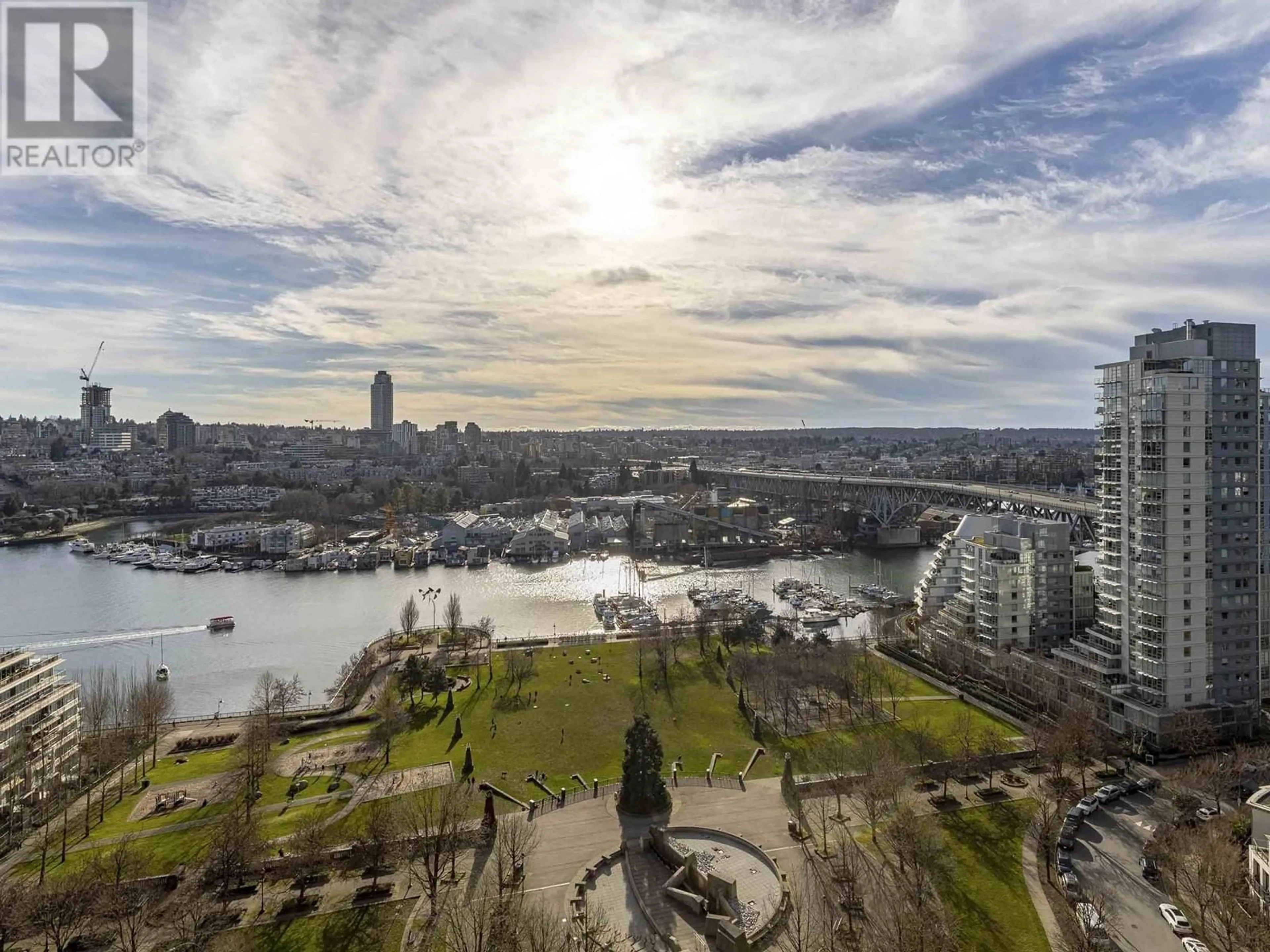 A pic from outside/outdoor area/front of a property/back of a property/a pic from drone, water/lake/river/ocean view for 2303 - 1438 RICHARDS STREET, Vancouver British Columbia V6Z3B8