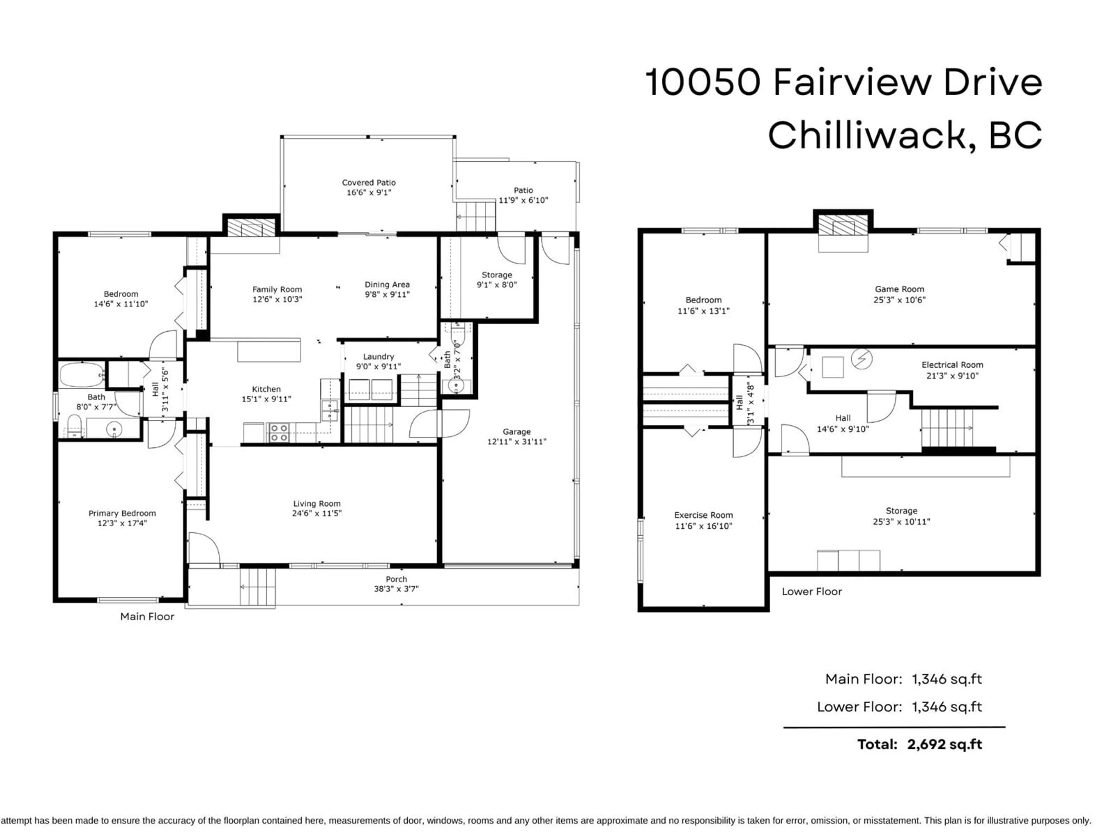 Floor plan for 10050 FAIRVIEW DRIVE, Chilliwack British Columbia V2P5J4