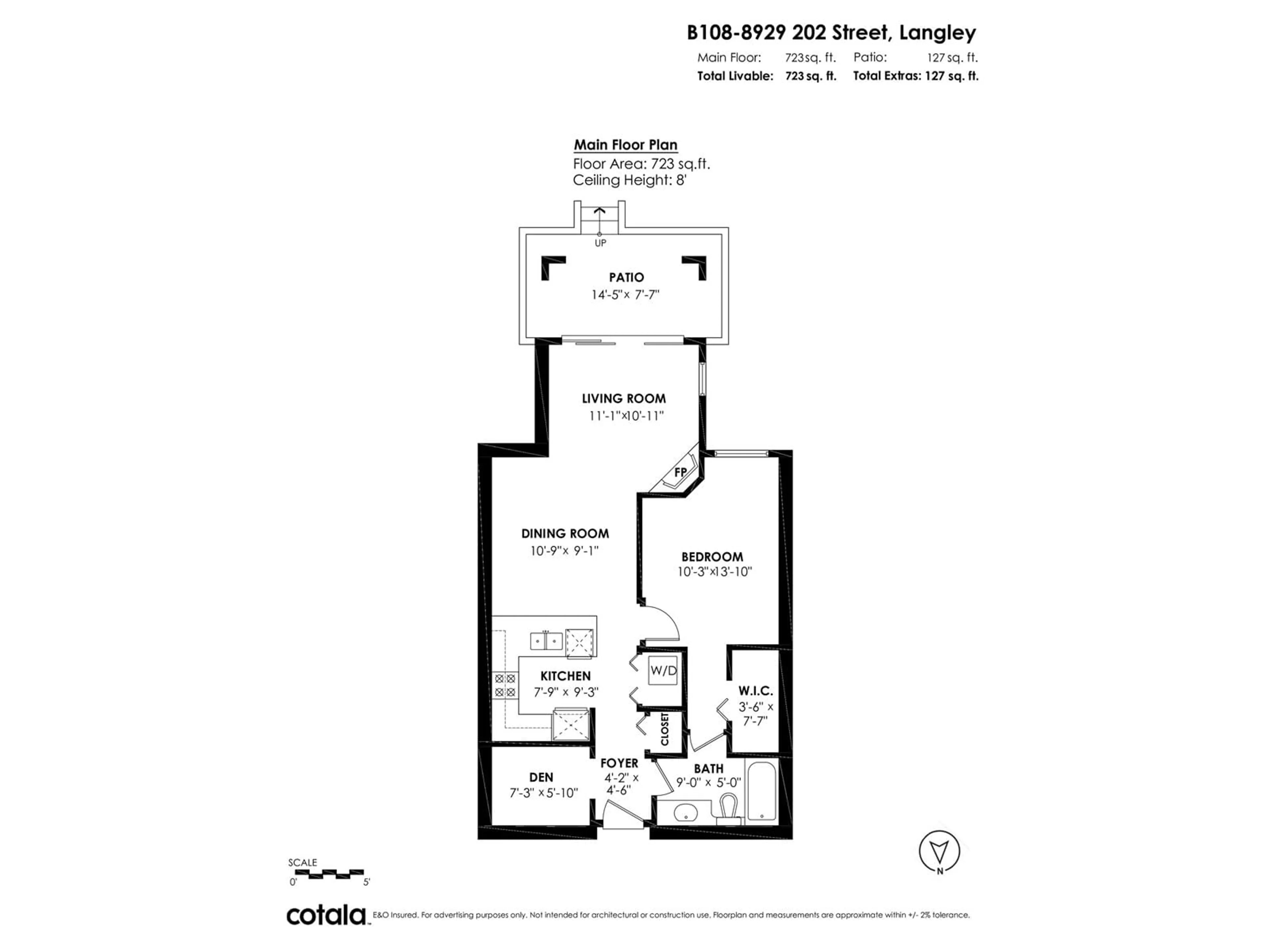 Floor plan for B108 - 8929 202, Langley British Columbia V1M0B4