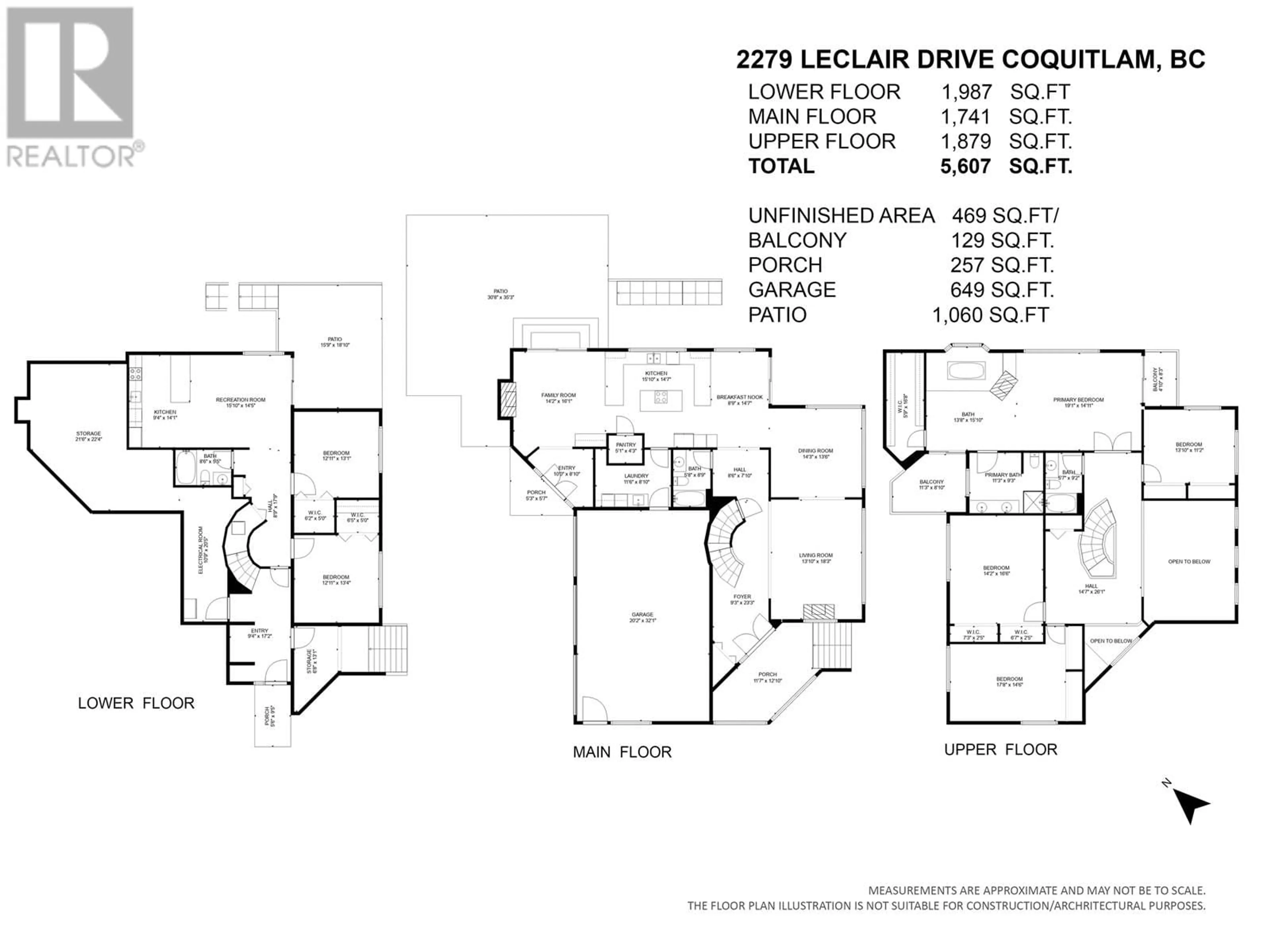 Floor plan for 2279 LECLAIR DRIVE, Coquitlam British Columbia V3K6P5