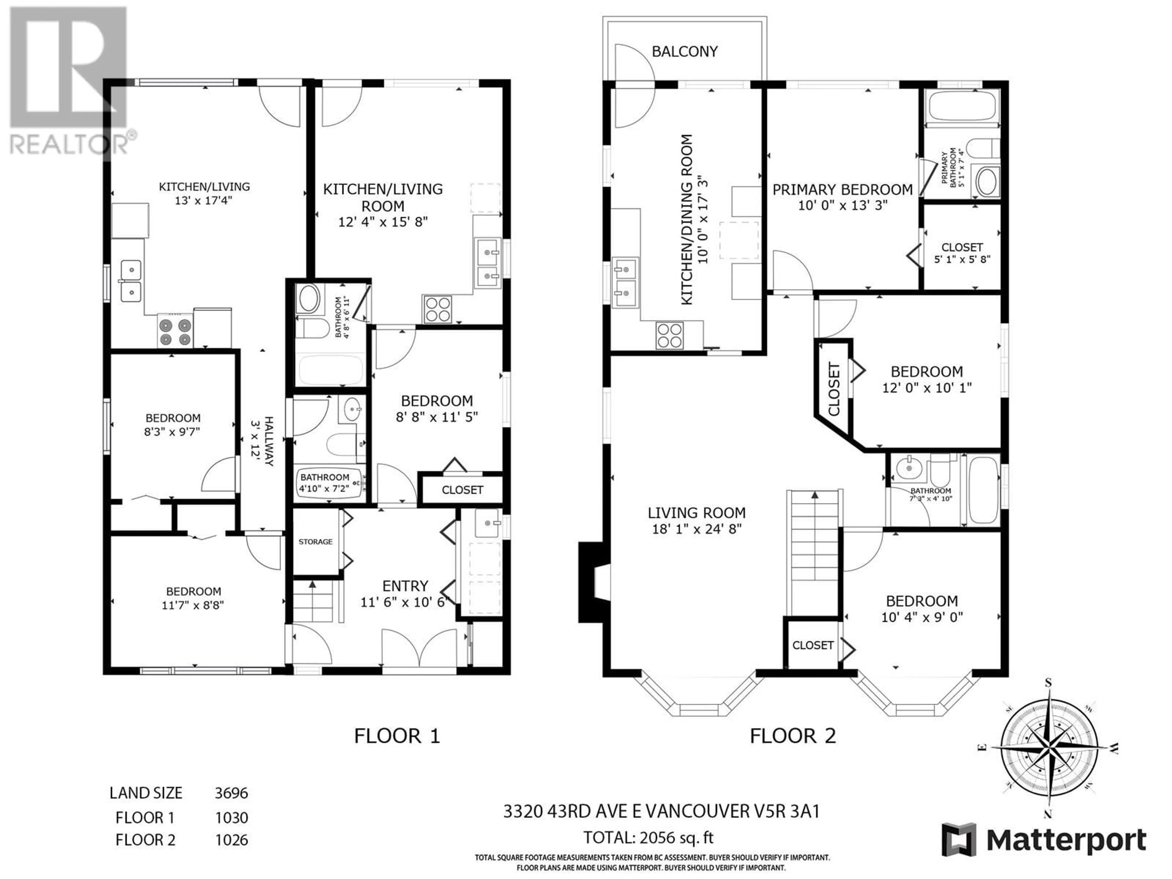 Floor plan for 3320 43RD AVENUE, Vancouver British Columbia V5R3A1