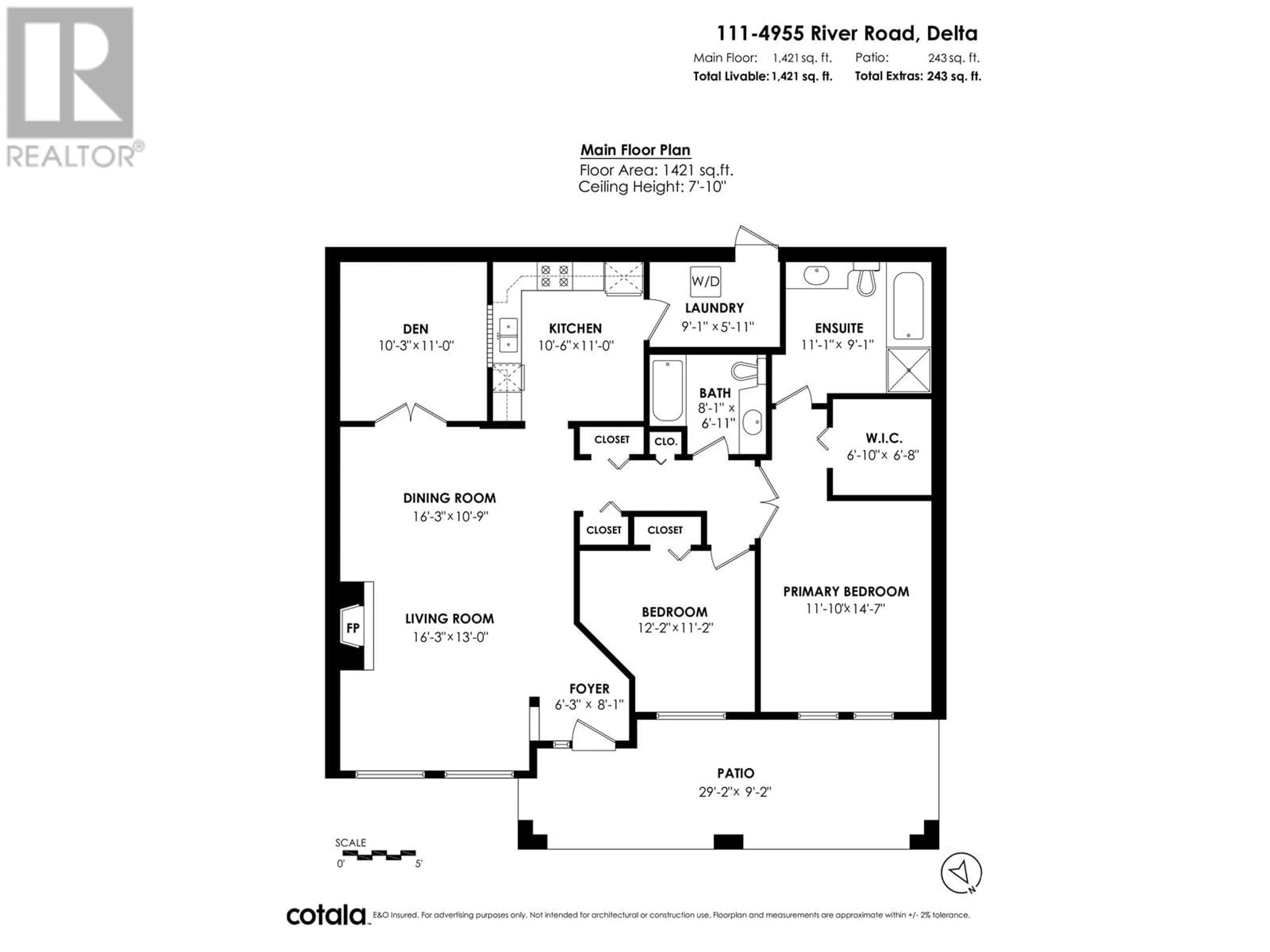 Floor plan for 111 - 4955 RIVER ROAD, Delta British Columbia V4C4V9