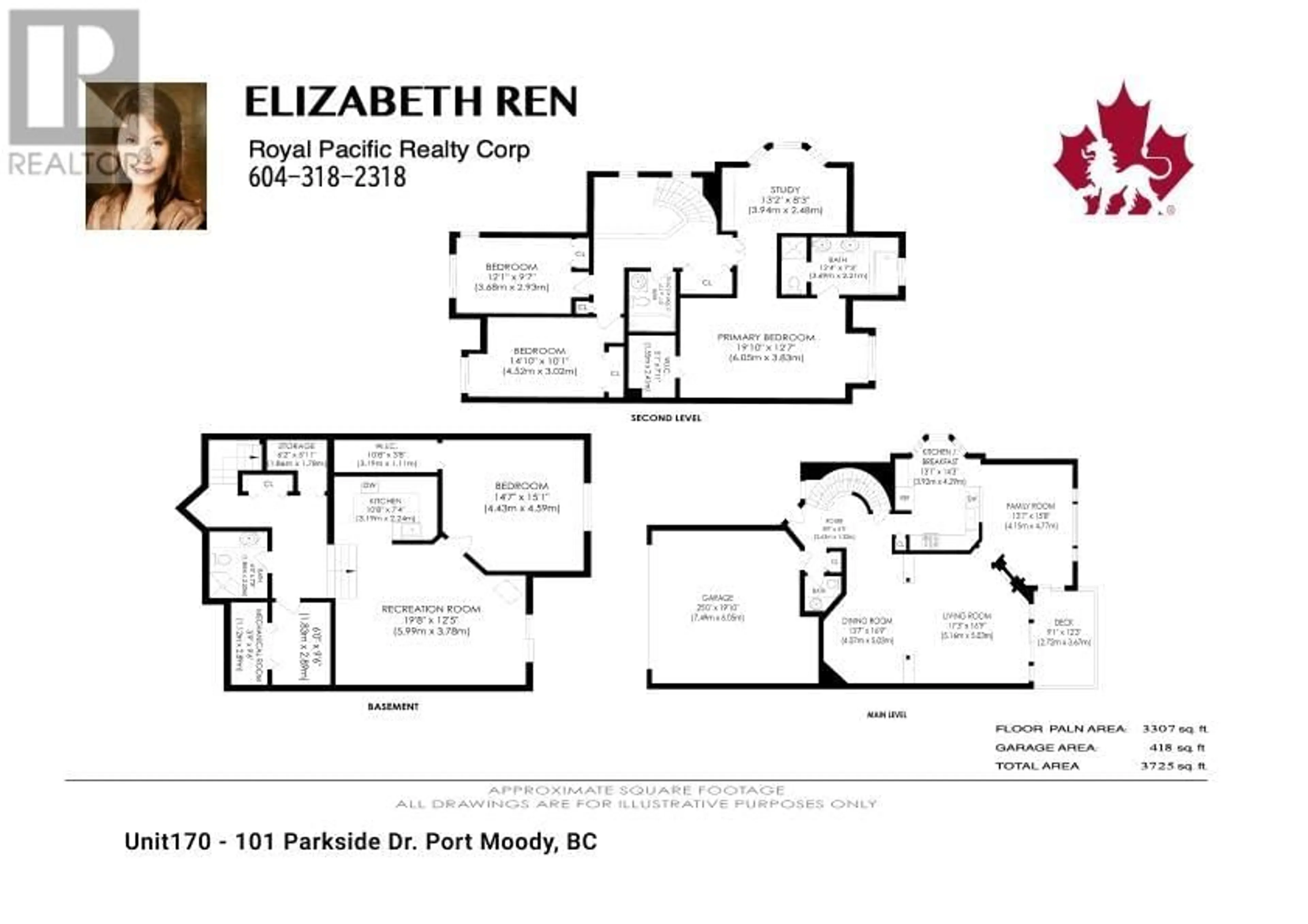 Floor plan for 170 - 101 PARKSIDE DRIVE, Port Moody British Columbia V3H4W6