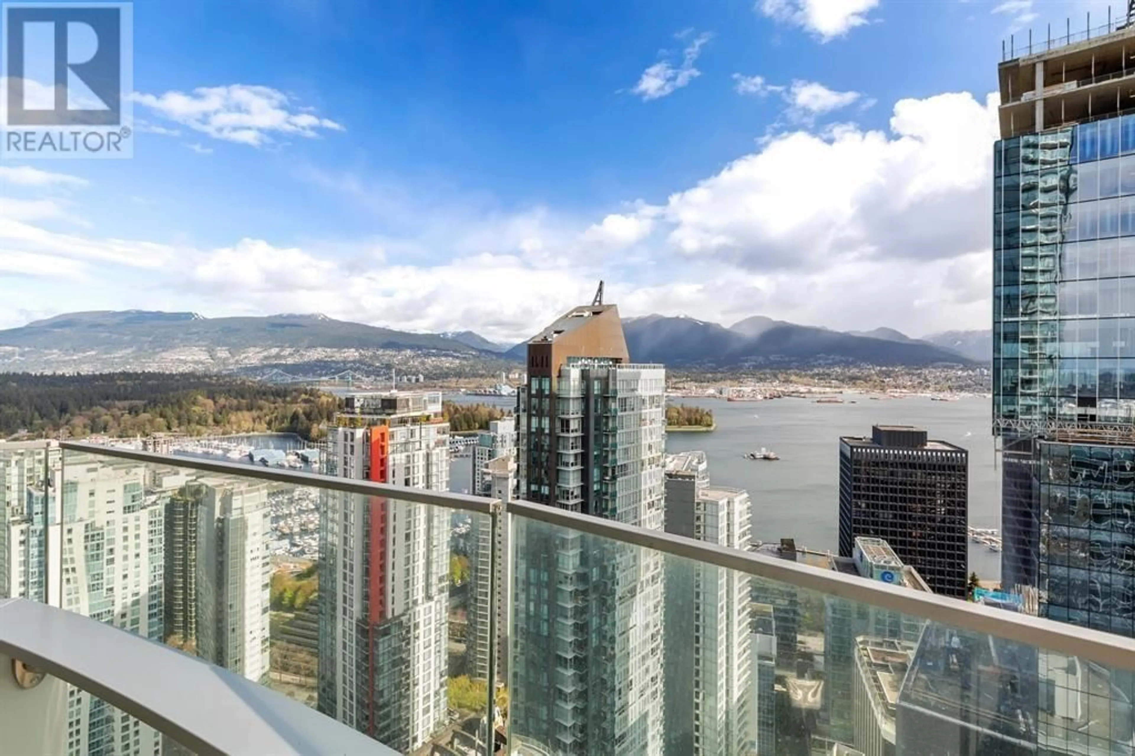 Balcony in the apartment, water/lake/river/ocean view for 4106 - 1151 GEORGIA STREET, Vancouver British Columbia V6E0B3