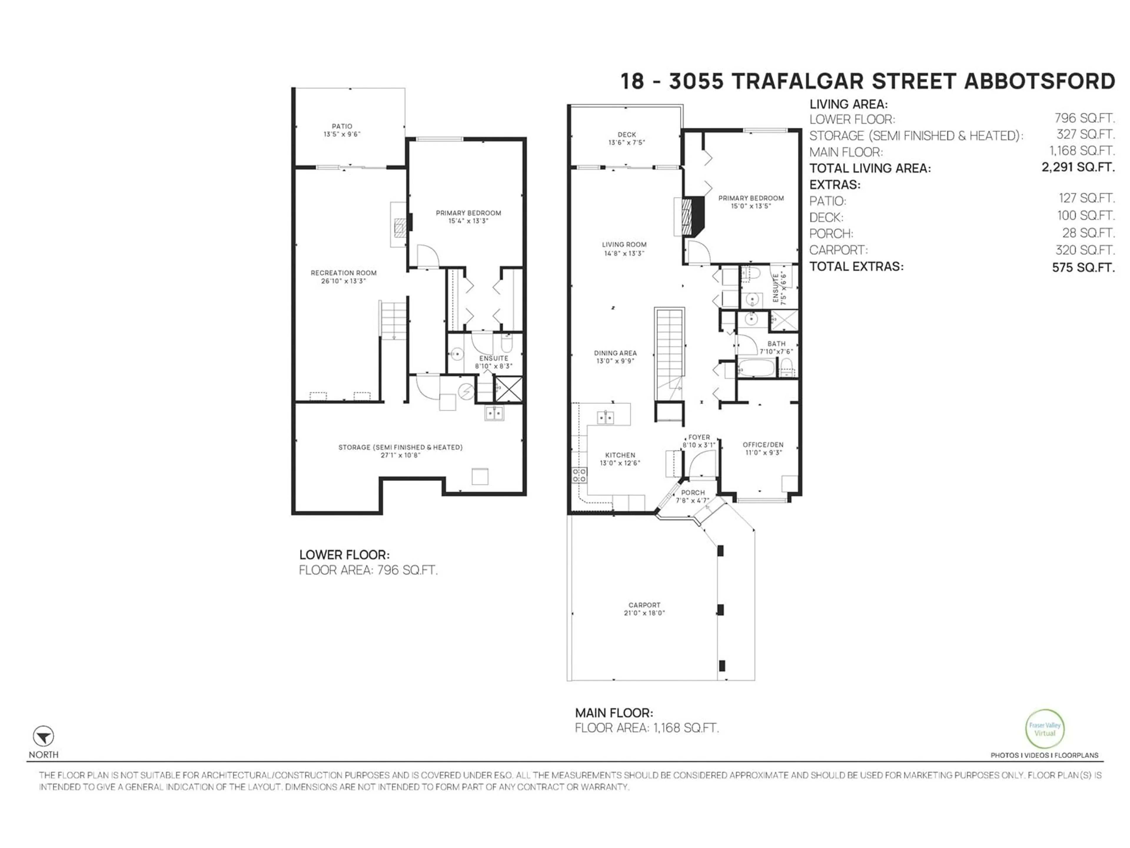 Floor plan for 18 - 3055 TRAFALGAR, Abbotsford British Columbia V2S7X8