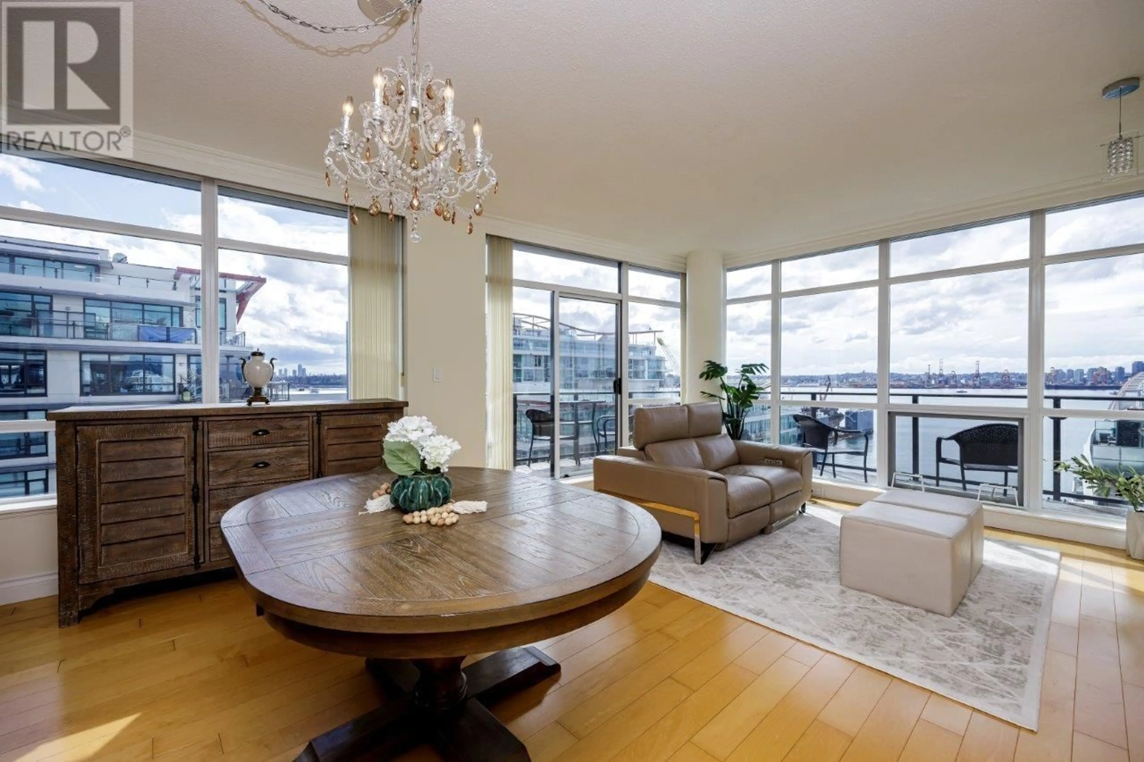 Living room with furniture, unknown for 1204 - 162 VICTORY SHIP WAY, North Vancouver British Columbia V7L0B4