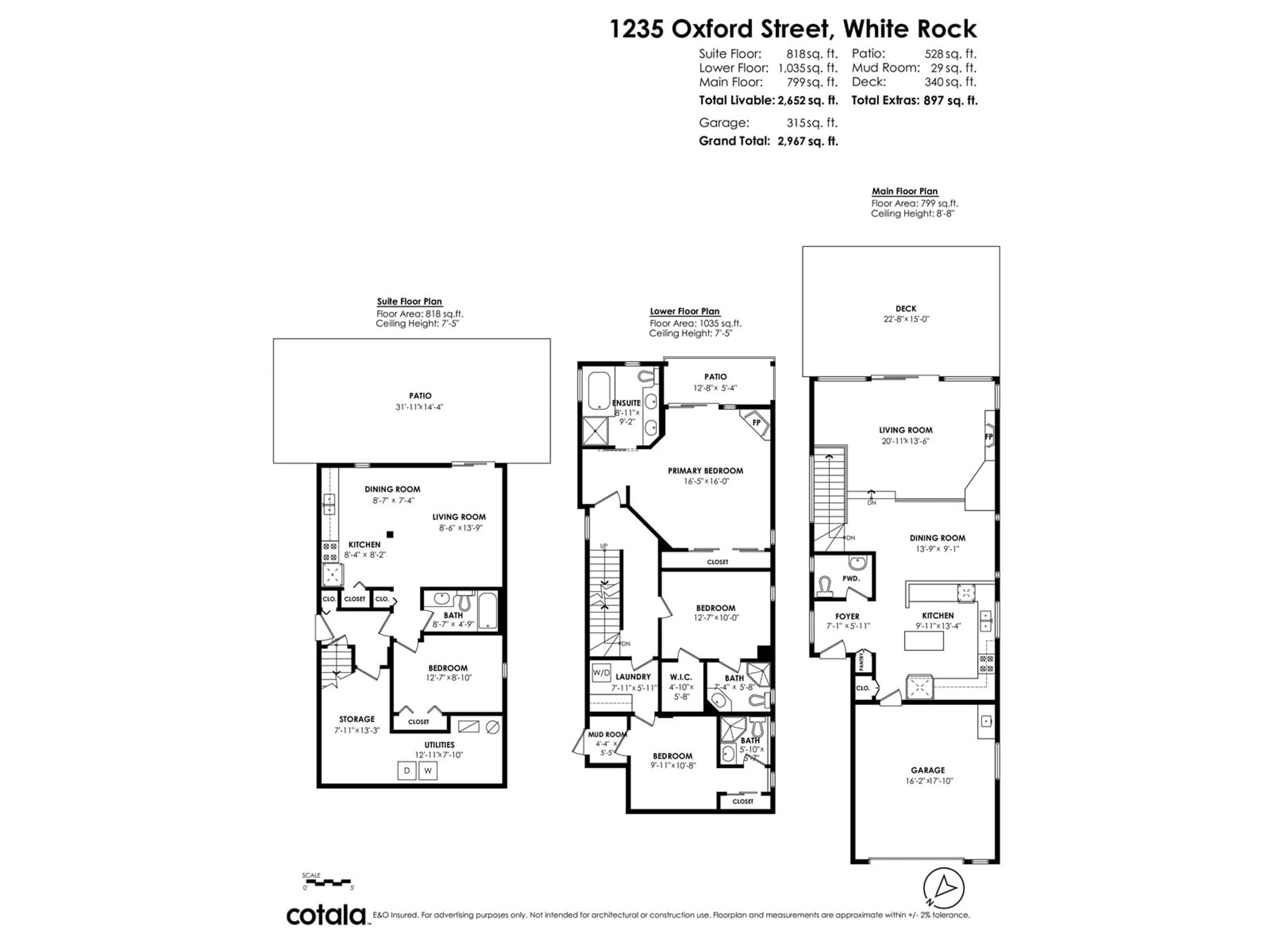 Floor plan for 1235 OXFORD, White Rock British Columbia V4B3P7