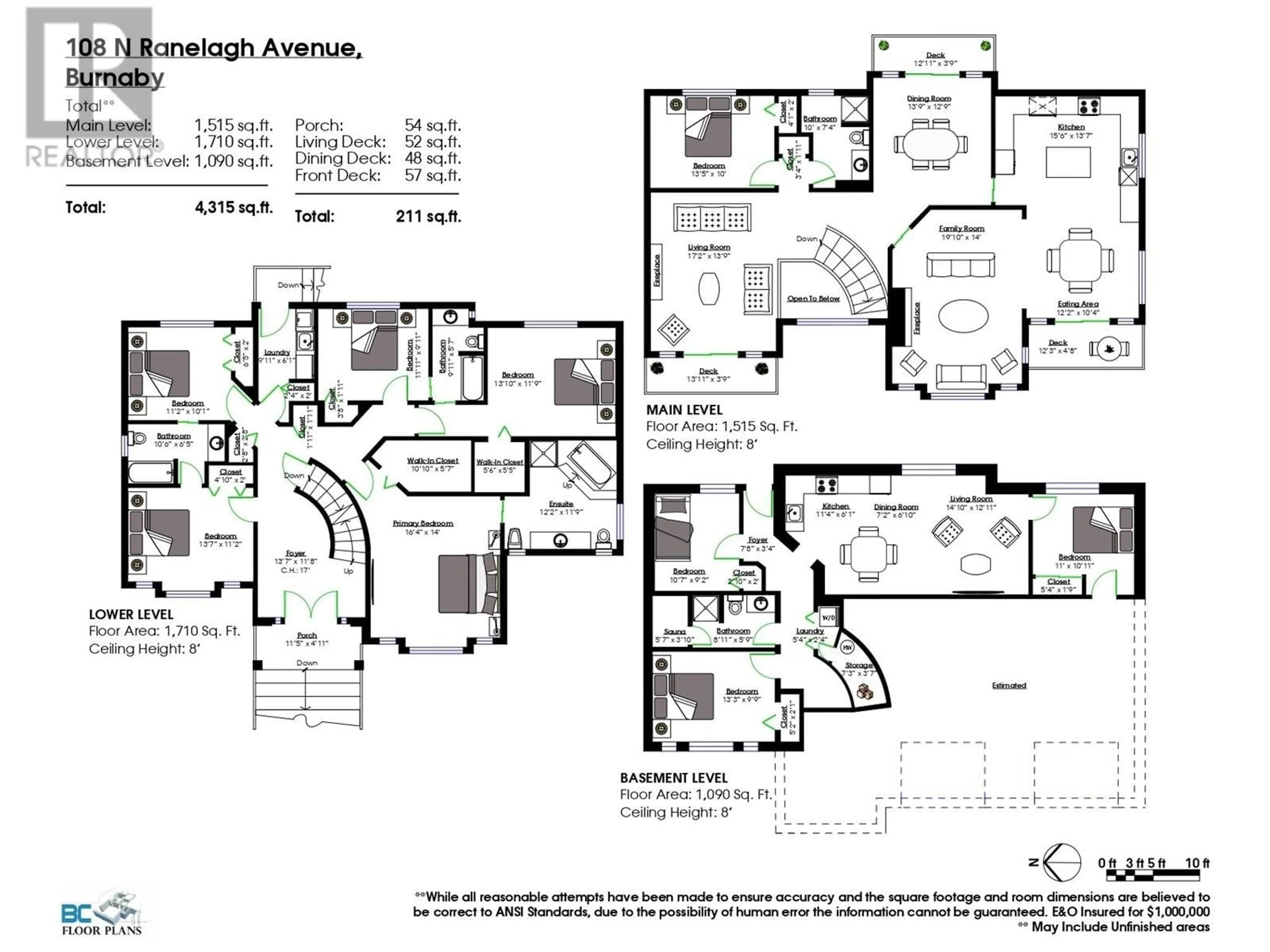 Floor plan for 108 RANELAGH AVENUE, Burnaby British Columbia V5B1H6