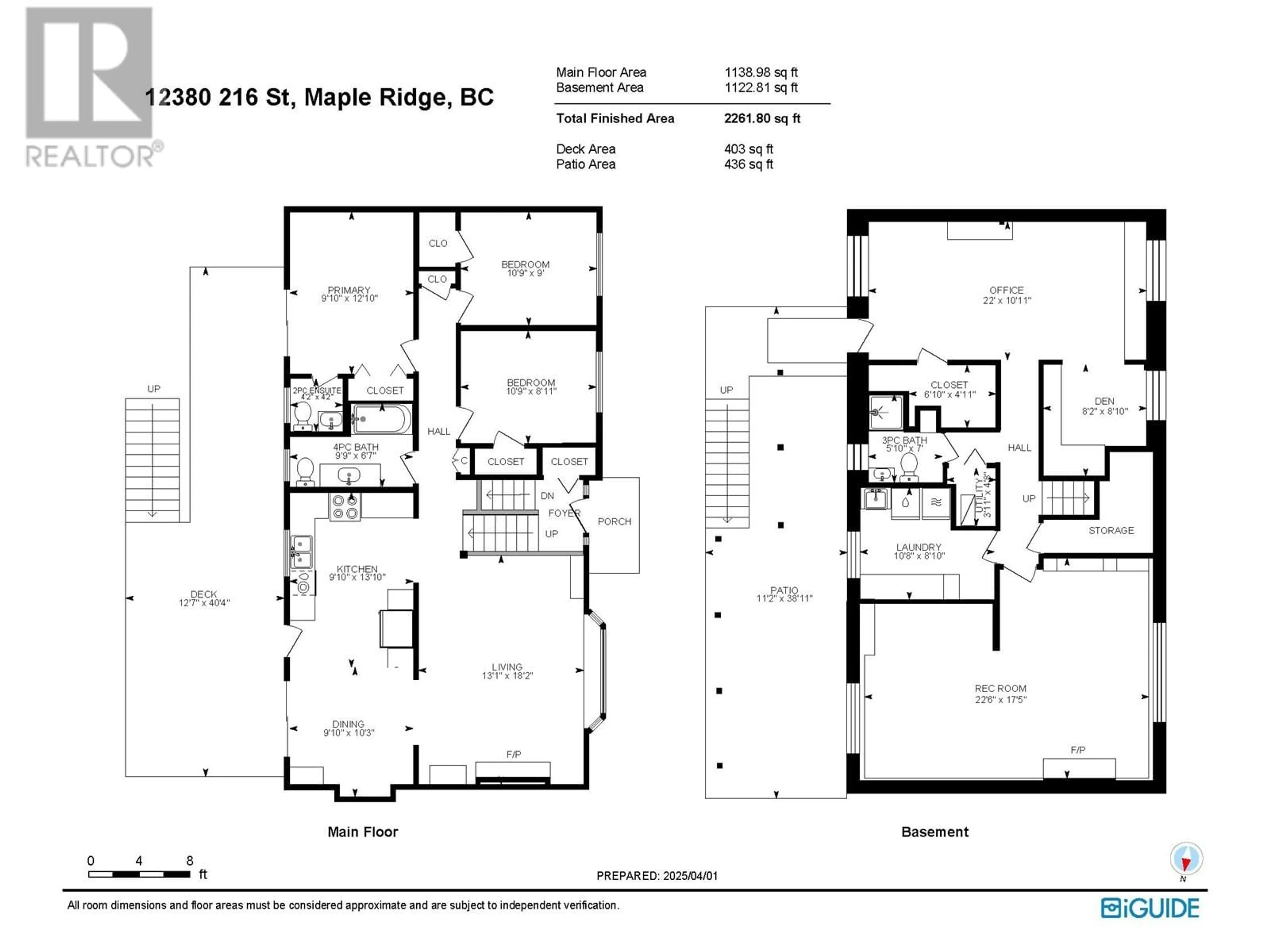Floor plan for 12380 216 STREET, Maple Ridge British Columbia V2X5K3
