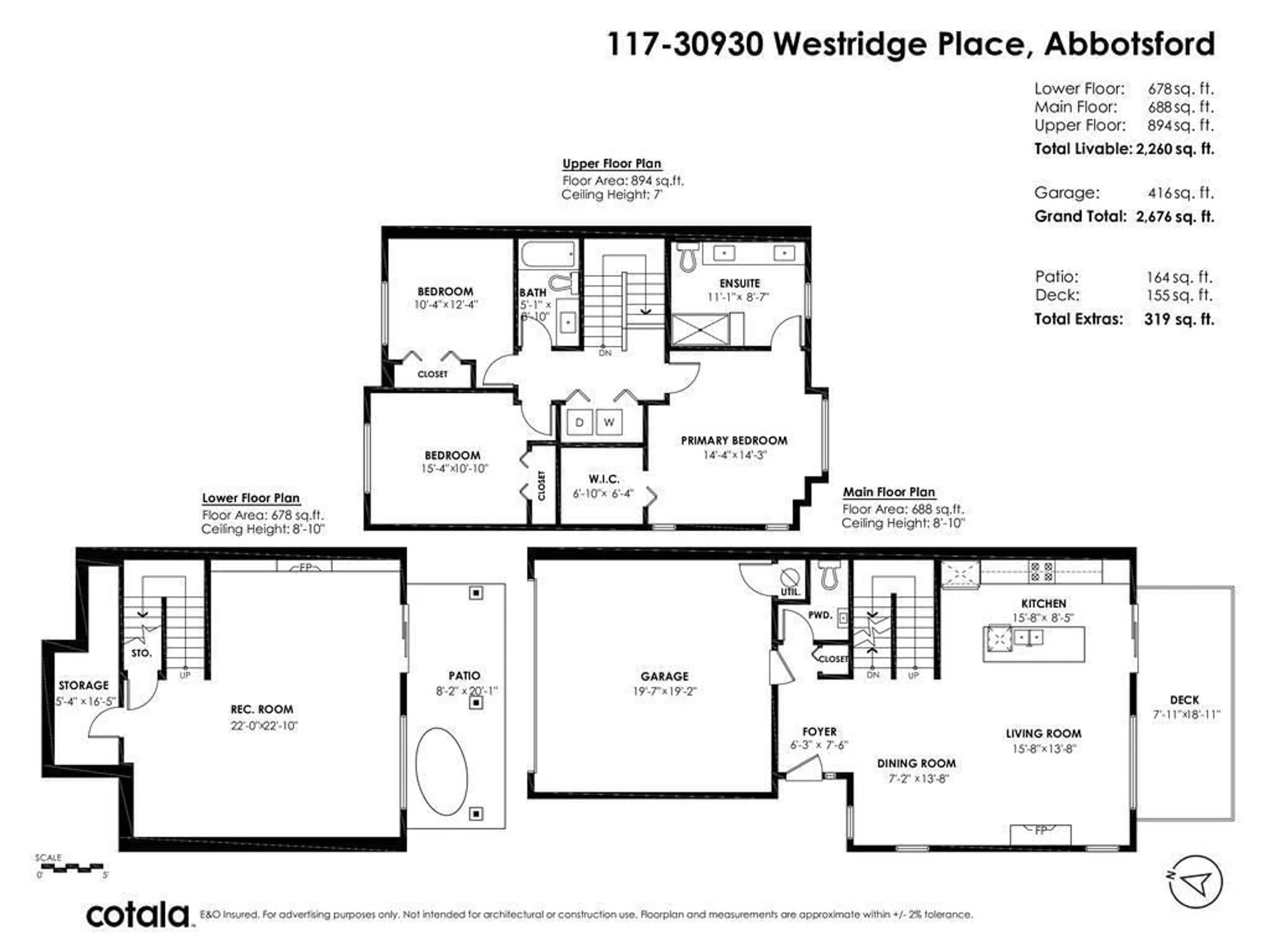 Floor plan for 117 - 30930 WESTRIDGE, Abbotsford British Columbia V2T0H6