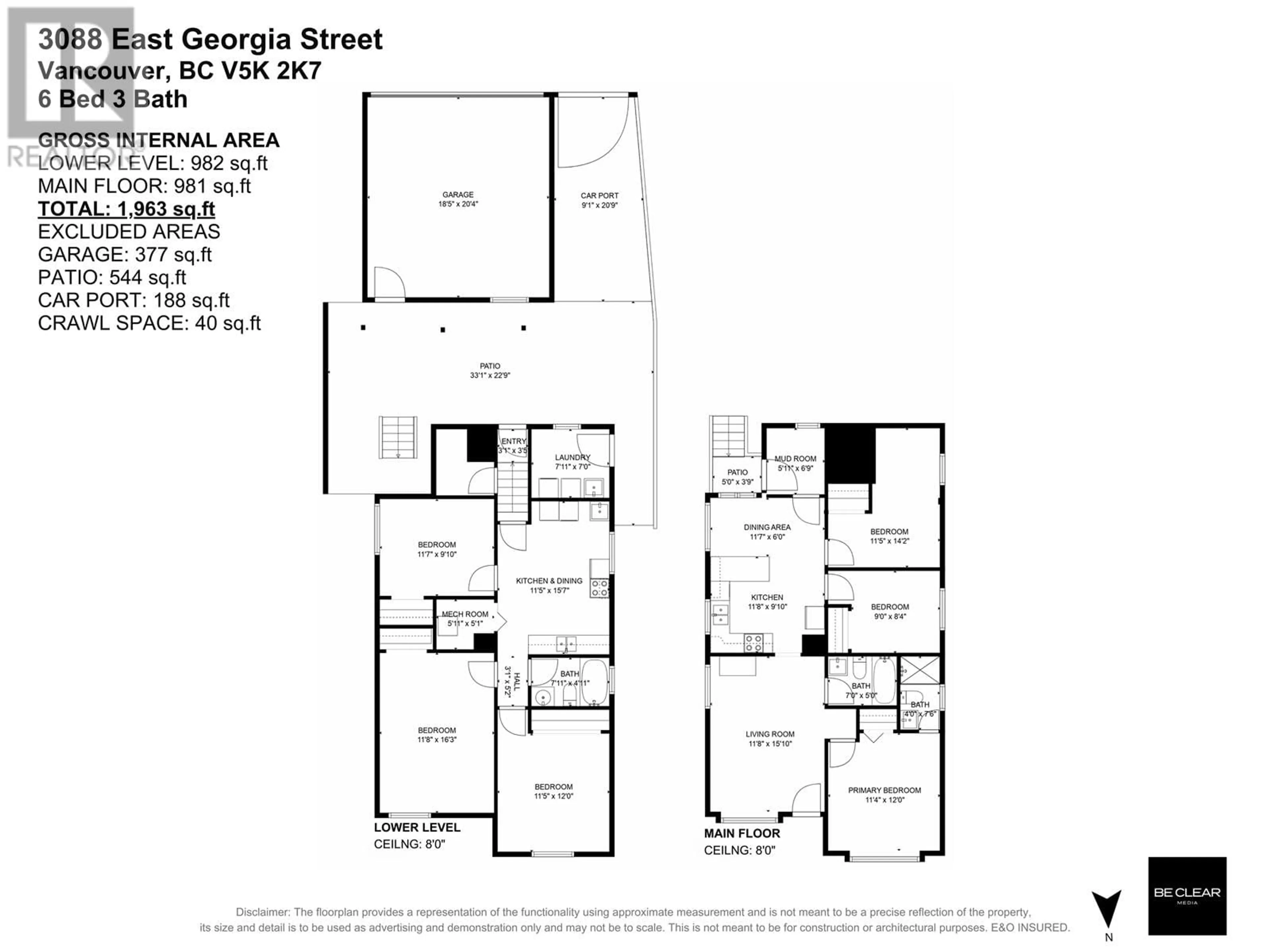 Floor plan for 3088 GEORGIA STREET, Vancouver British Columbia V5K2K7