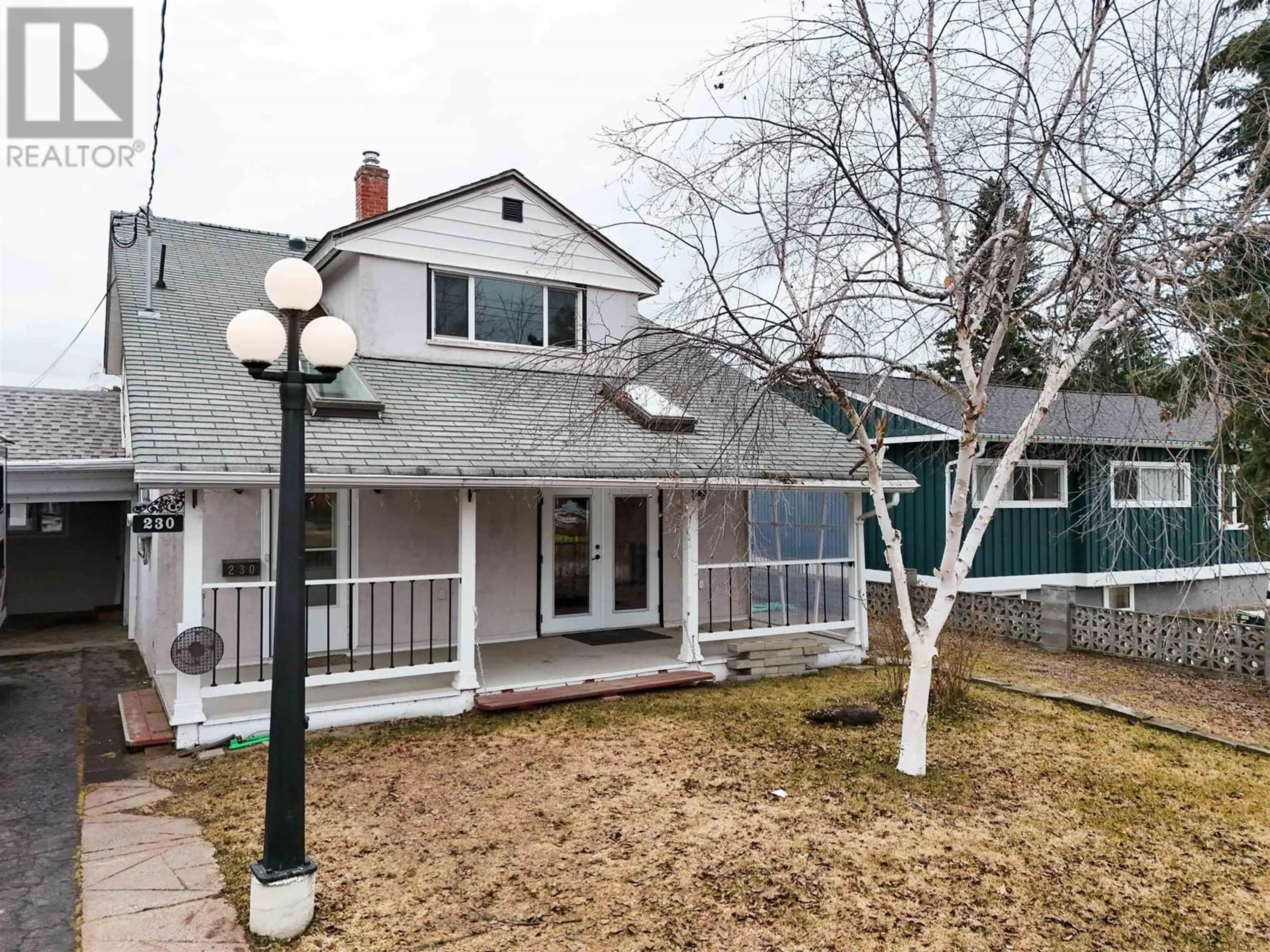 A pic from outside/outdoor area/front of a property/back of a property/a pic from drone, street for 230 GARDNER STREET, Quesnel British Columbia V2J3G6