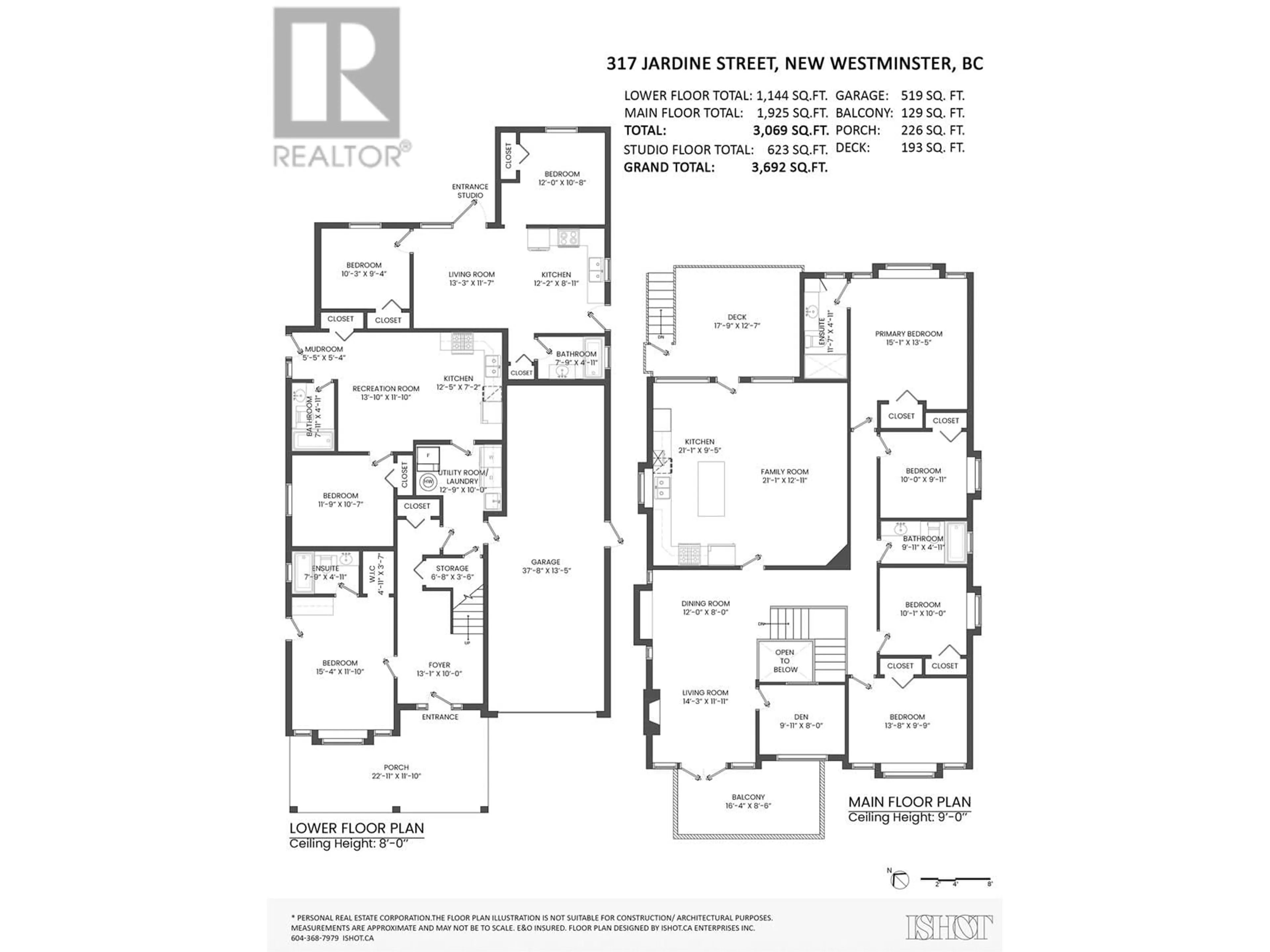 Floor plan for 317 JARDINE STREET, New Westminster British Columbia V3M5M6