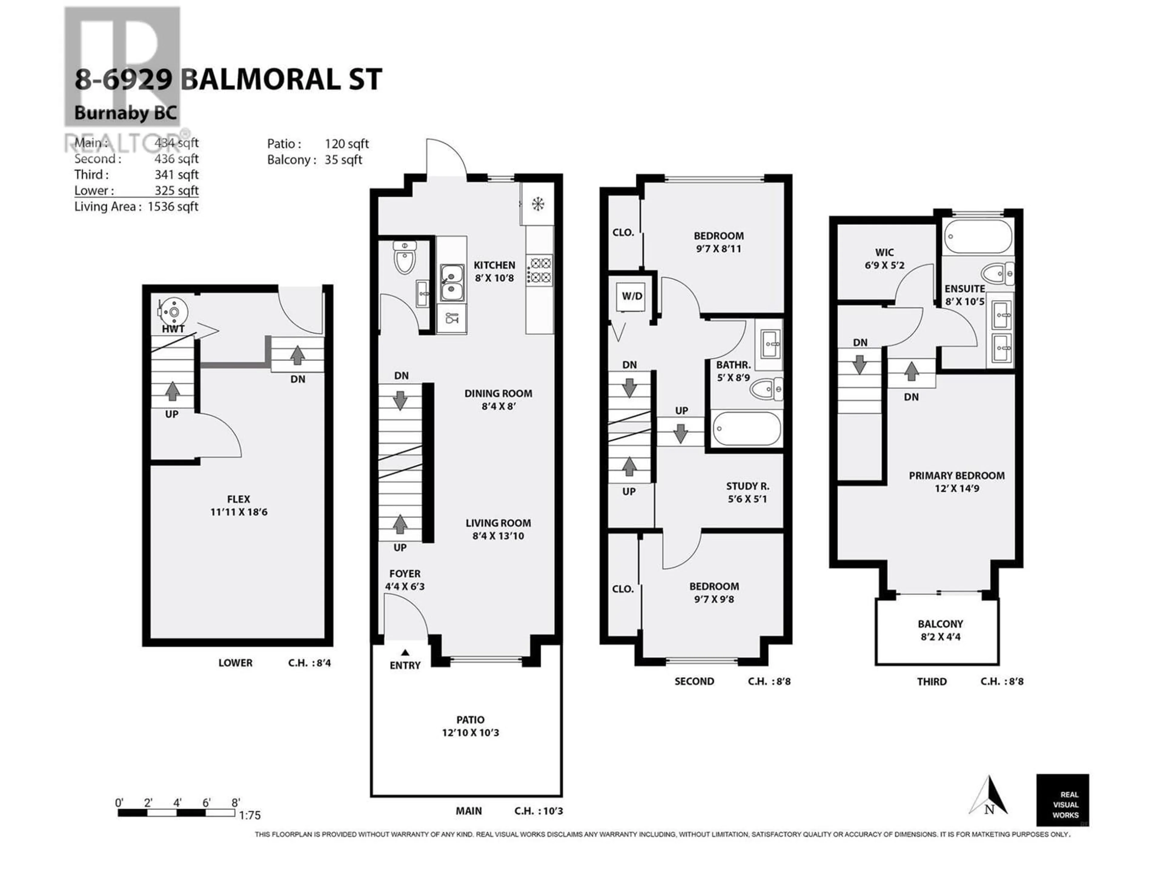 Floor plan for 8 - 6929 BALMORAL STREET, Burnaby British Columbia V5E0C7