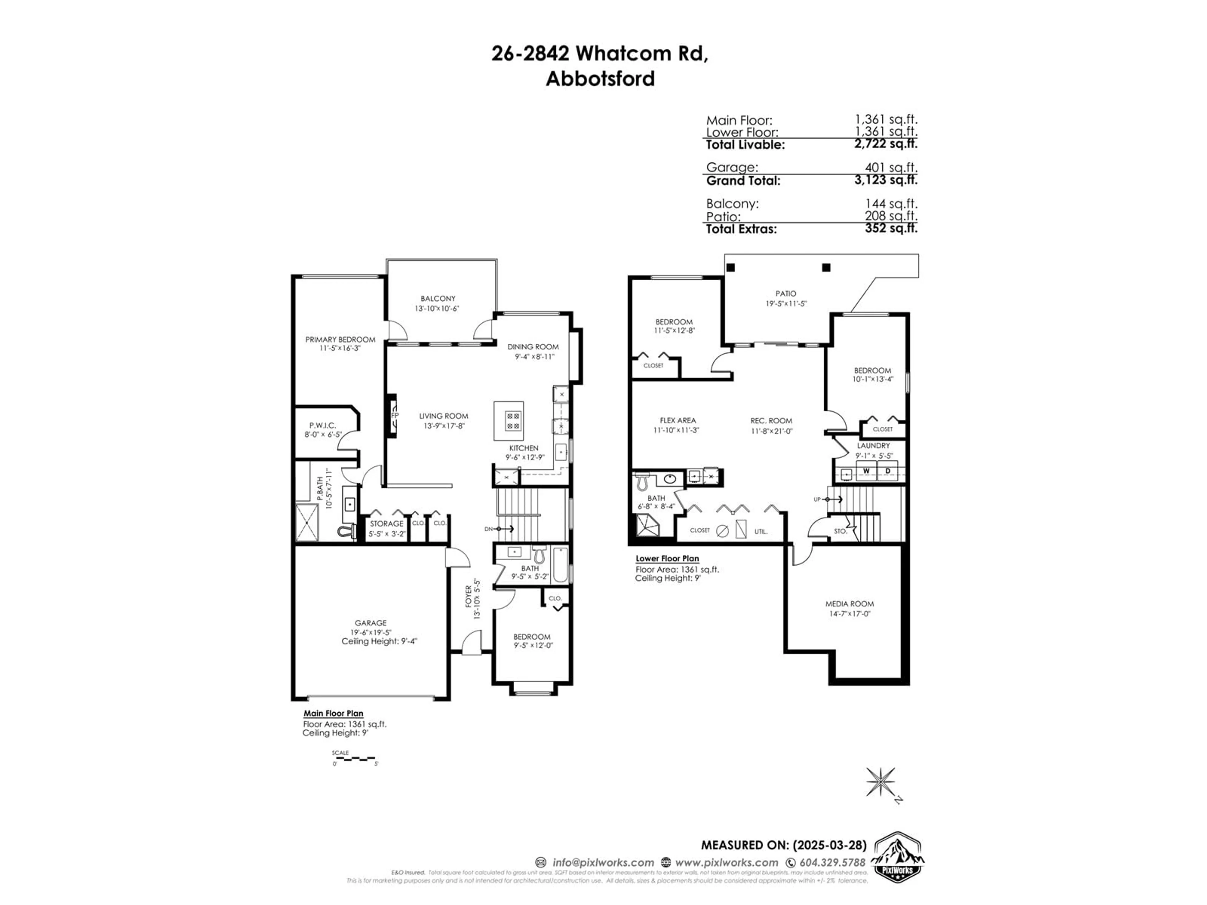 Floor plan for 26 - 2842 WHATCOM, Abbotsford British Columbia V3G3B8