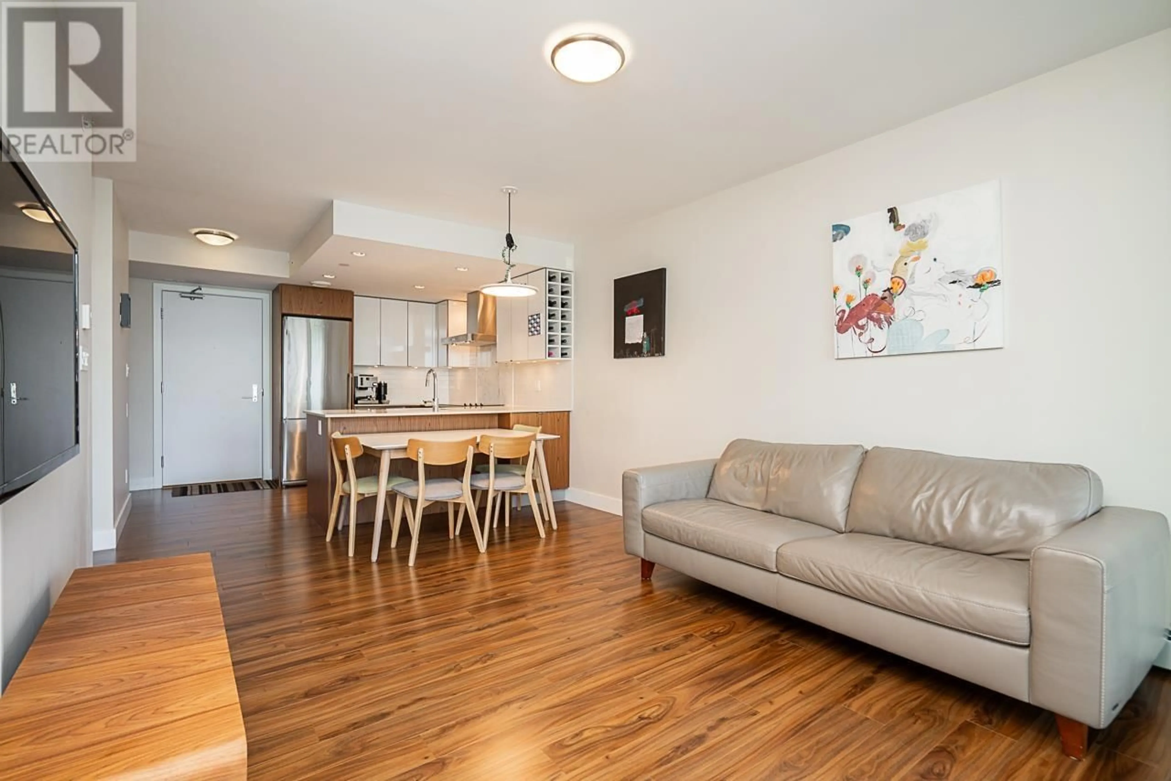 Living room with furniture, wood/laminate floor for 1205 - 159 2ND AVENUE, Vancouver British Columbia V5Y0L8