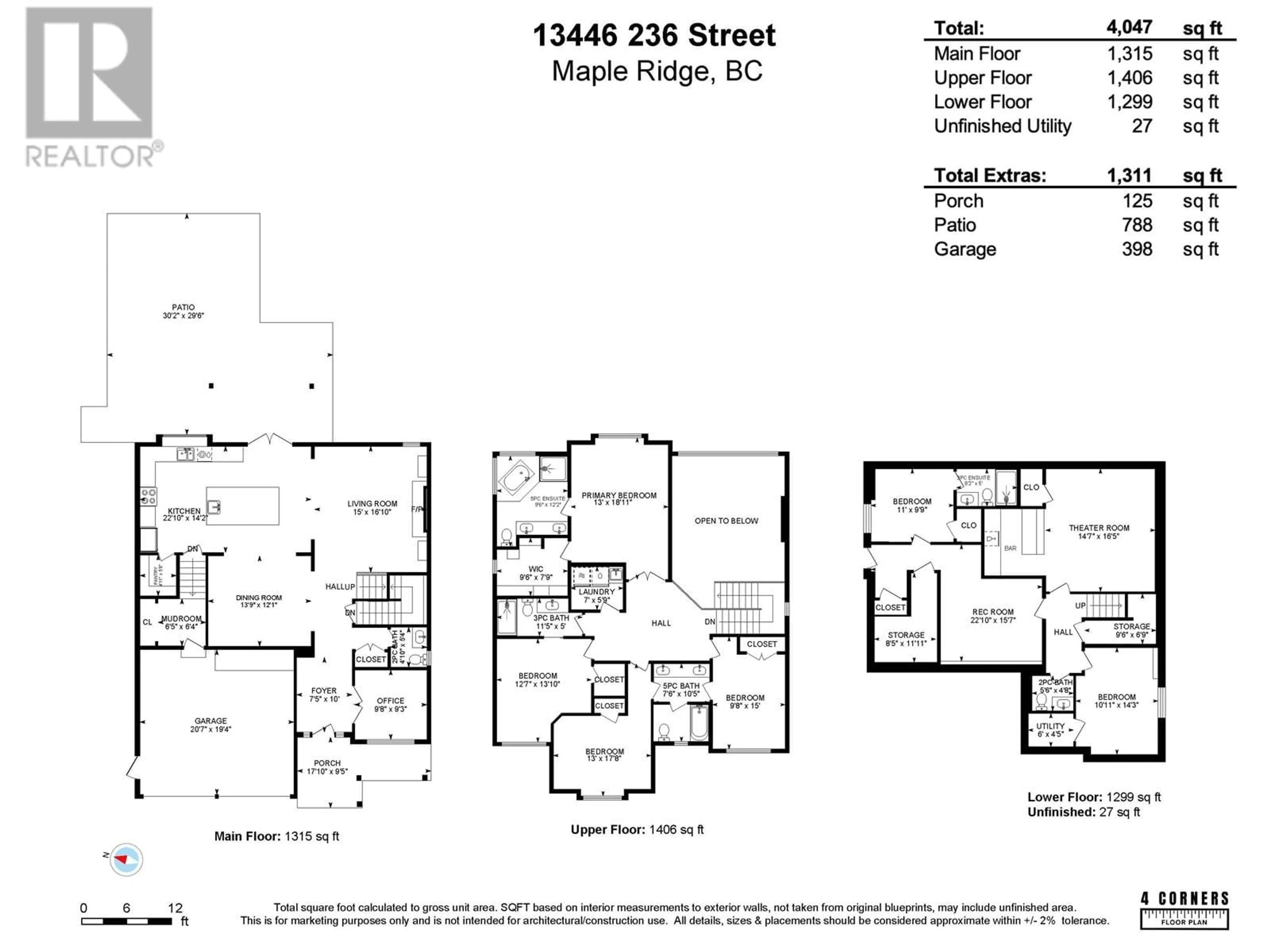 Floor plan for 13446 236 STREET, Maple Ridge British Columbia V4R0E4