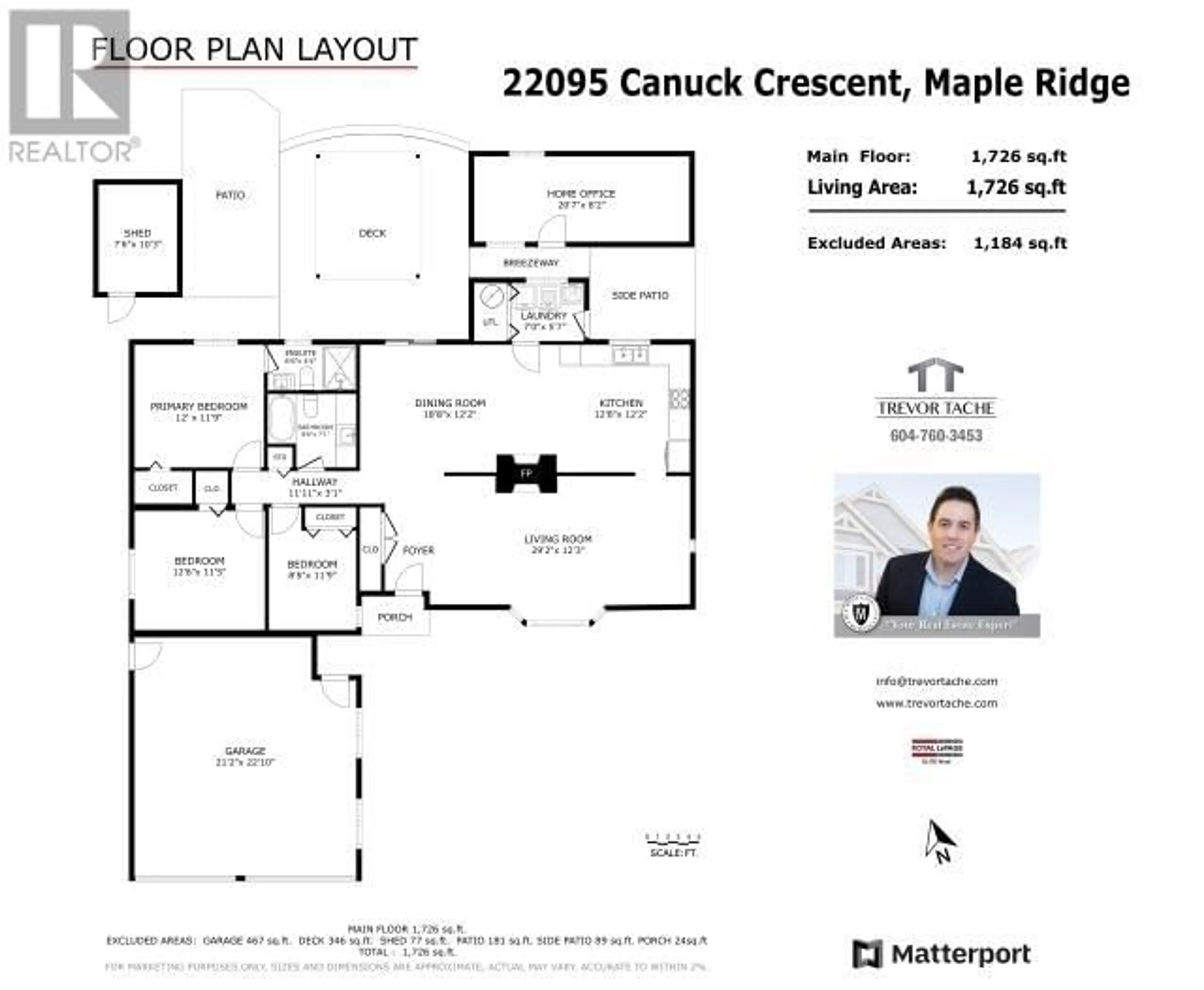 Floor plan for 22095 CANUCK CRESCENT, Maple Ridge British Columbia V2X4G1