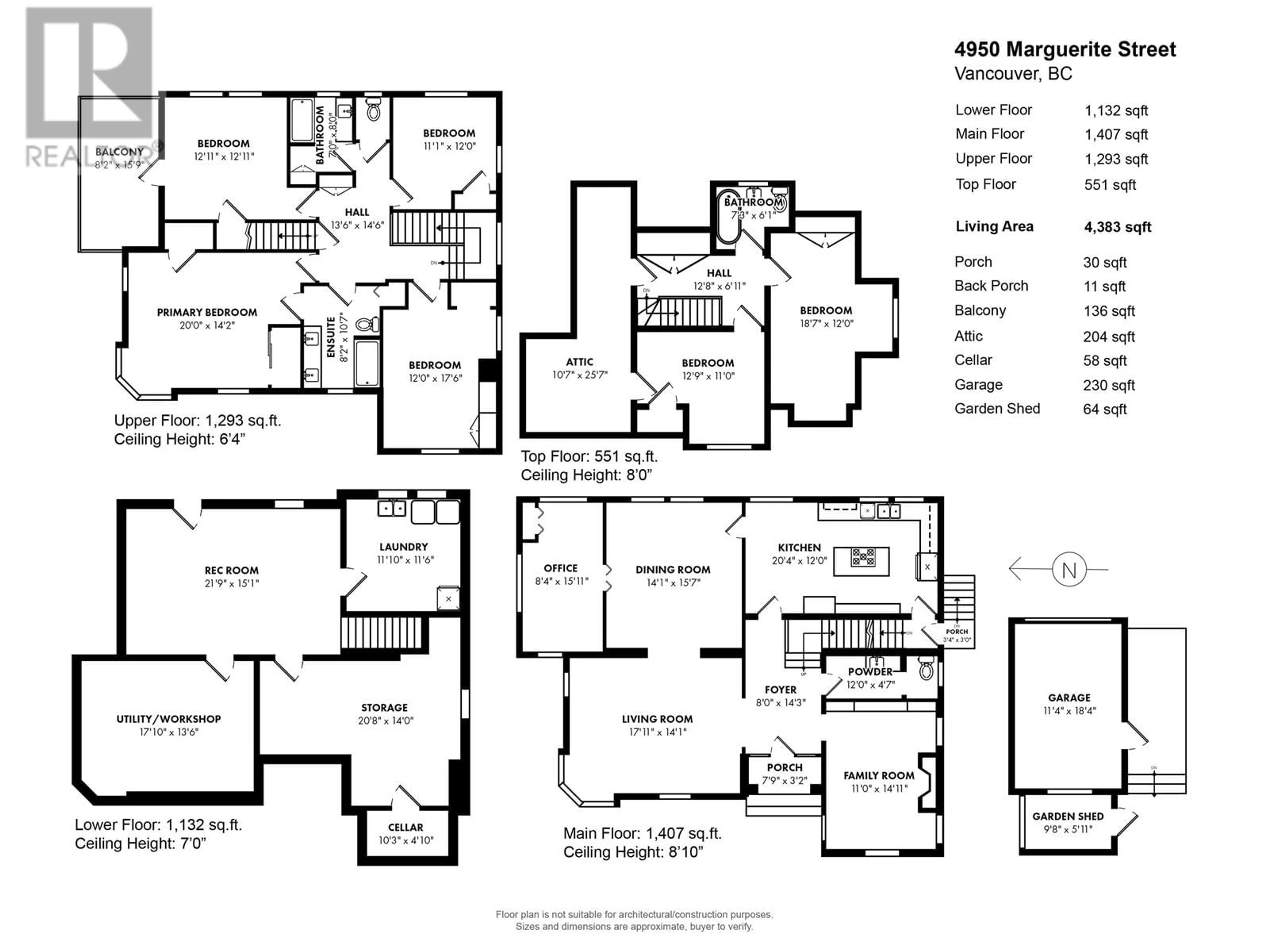 Floor plan for 4950 MARGUERITE STREET, Vancouver British Columbia V6M3K1