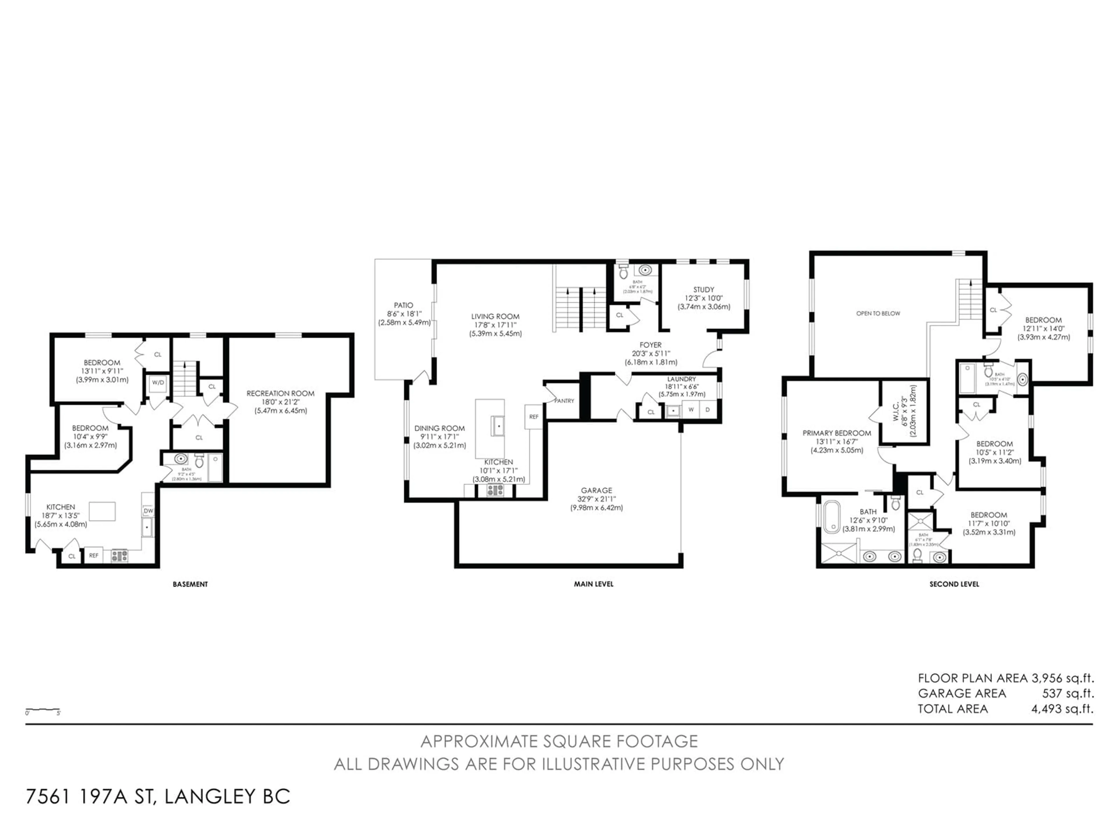 Floor plan for 7561 197A, Langley British Columbia V2Y5K2
