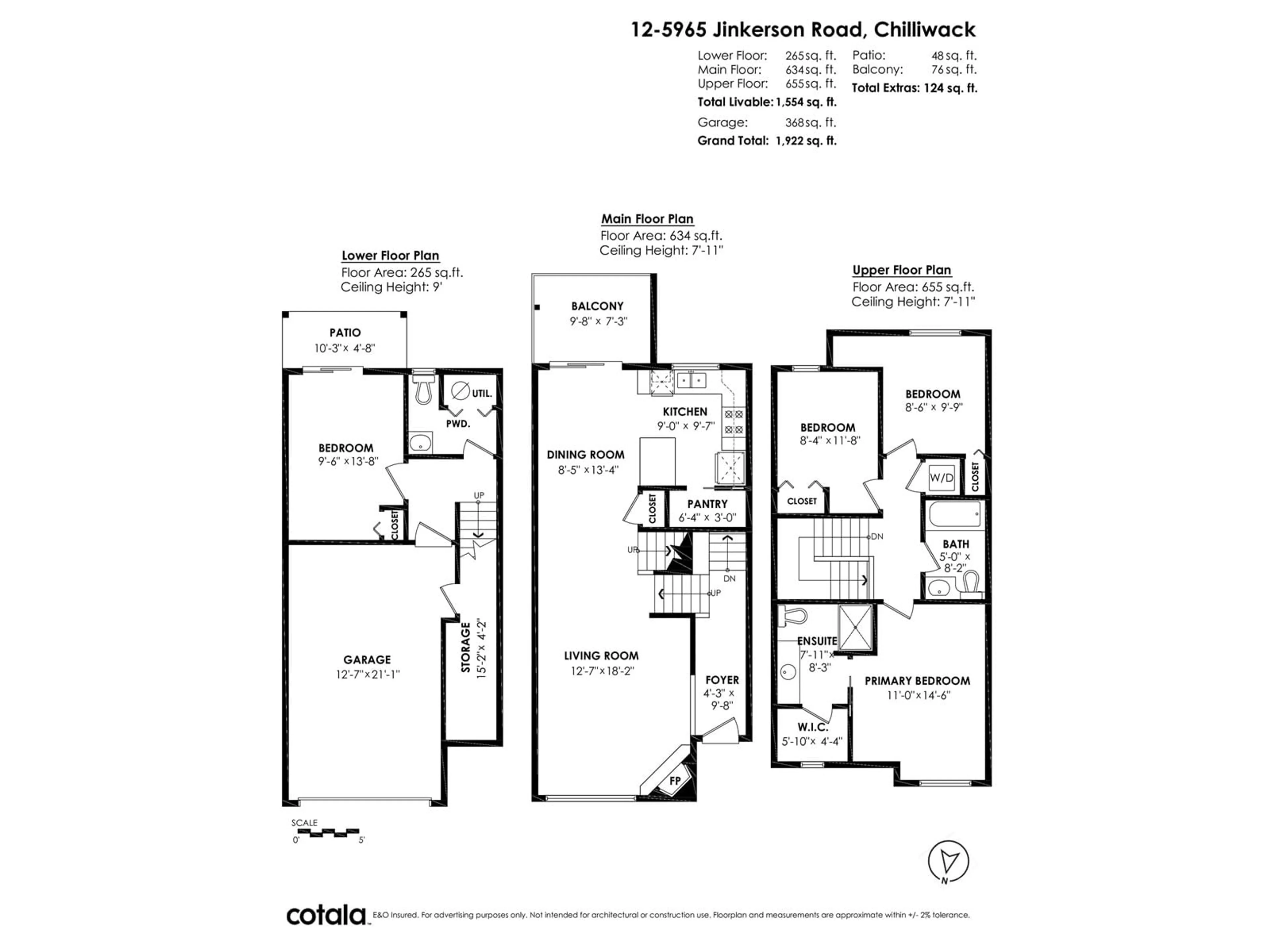 Floor plan for 12 - 5965 JINKERSON ROAD, Chilliwack British Columbia V2R5Z7