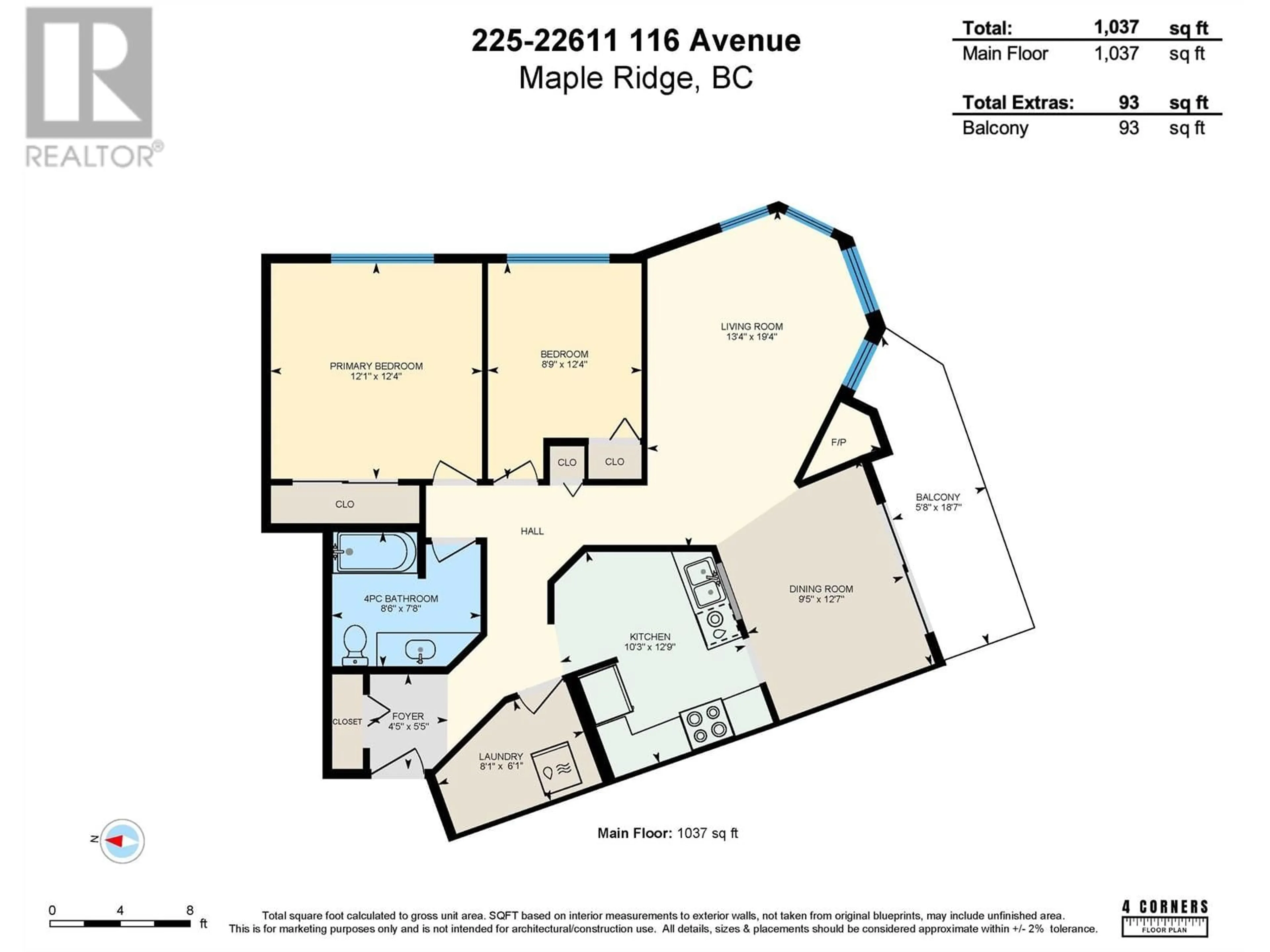 Floor plan for 225 - 22611 116 AVENUE, Maple Ridge British Columbia V2X0W7