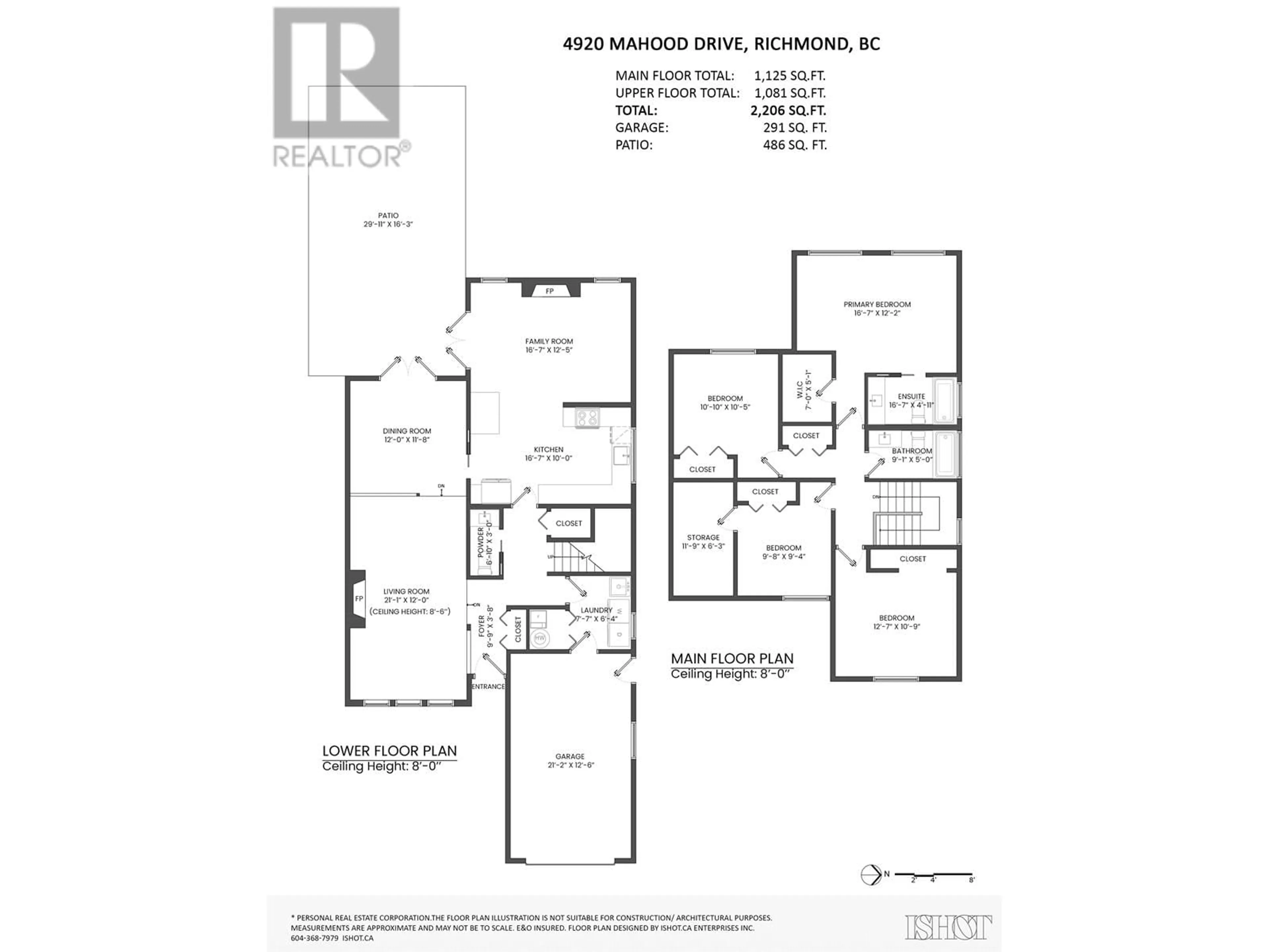 Floor plan for 4920 MAHOOD DRIVE, Richmond British Columbia V7E5C4