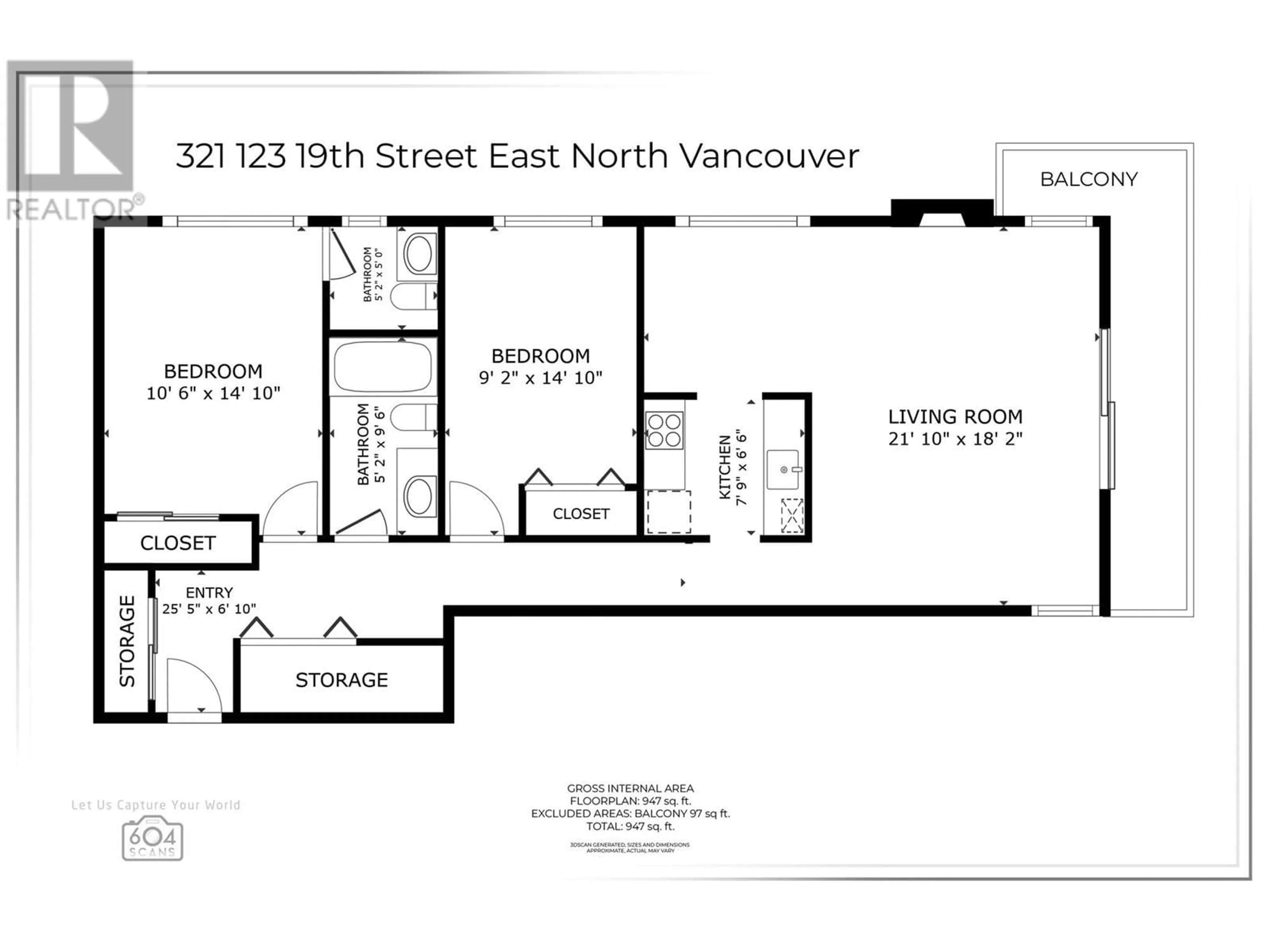 Floor plan for 321 - 123 19TH STREET, North Vancouver British Columbia V7L2Y9