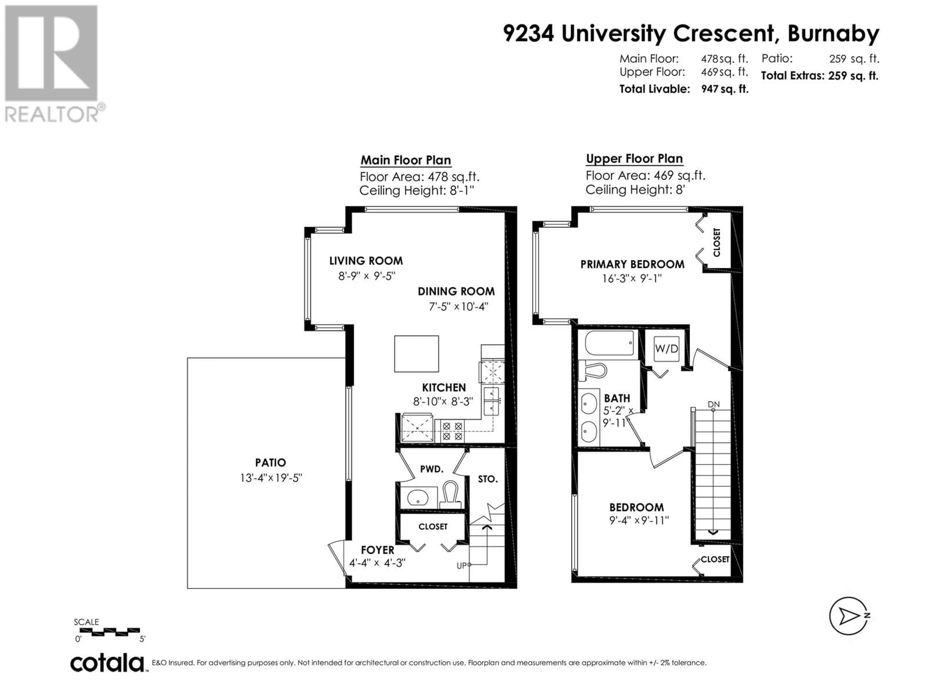 Floor plan for 9234 UNIVERSITY CRESCENT, Burnaby British Columbia V5A0A3