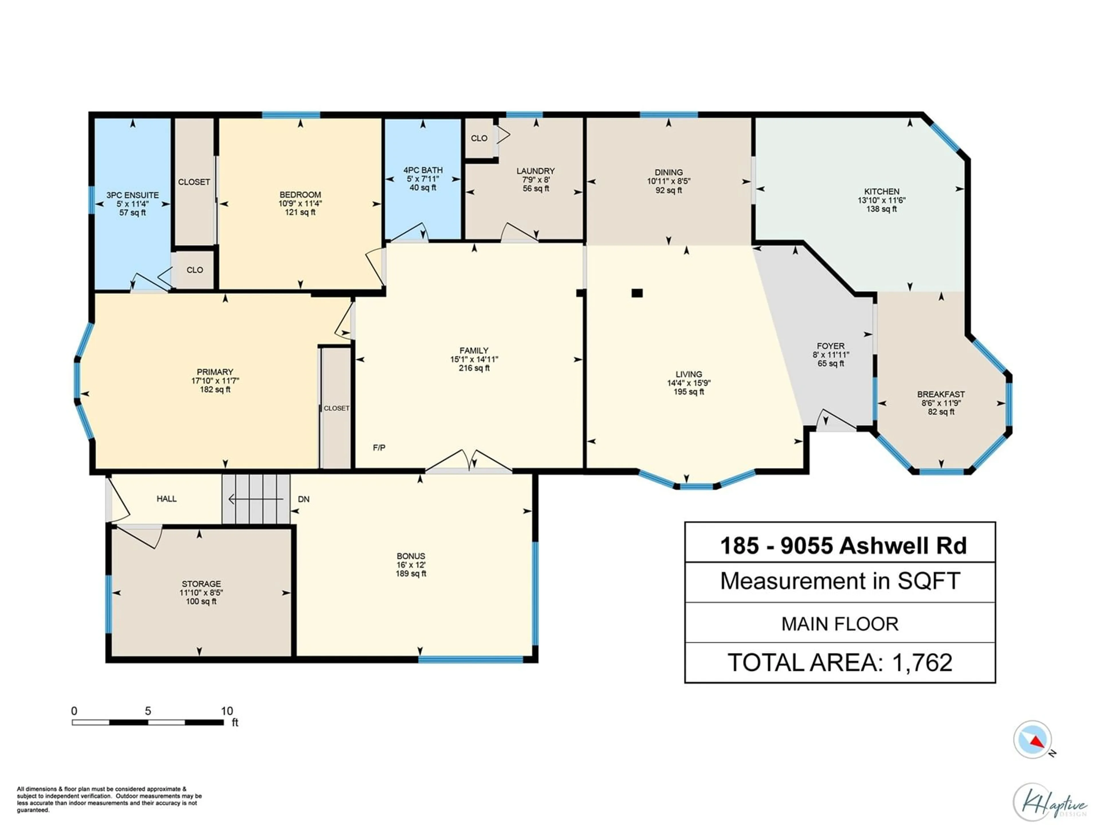 Floor plan for 185 - 9055 ASHWELL ROAD, Chilliwack British Columbia V2P7S6