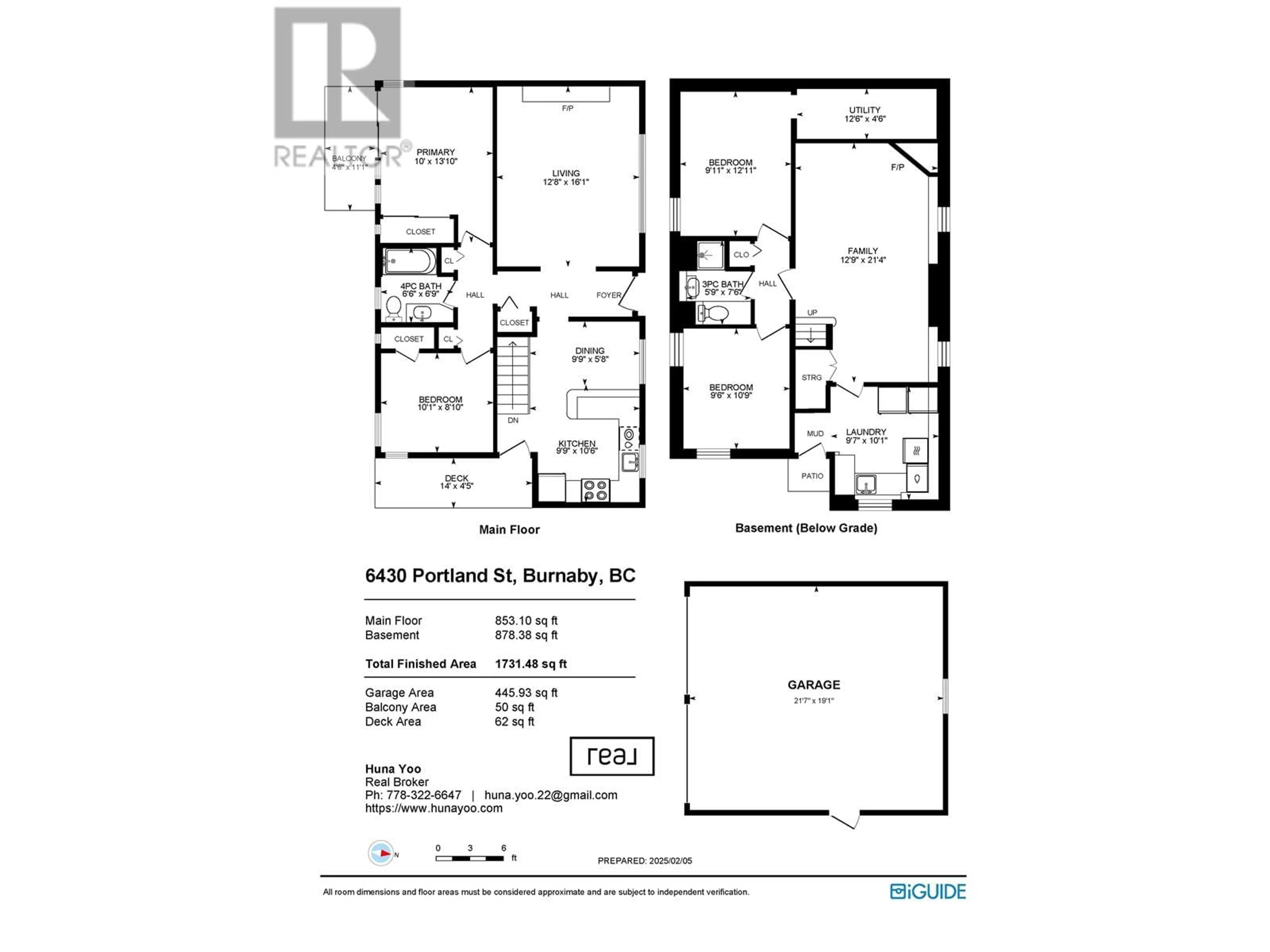 Floor plan for 6430 PORTLAND STREET, Burnaby British Columbia V5E1A2