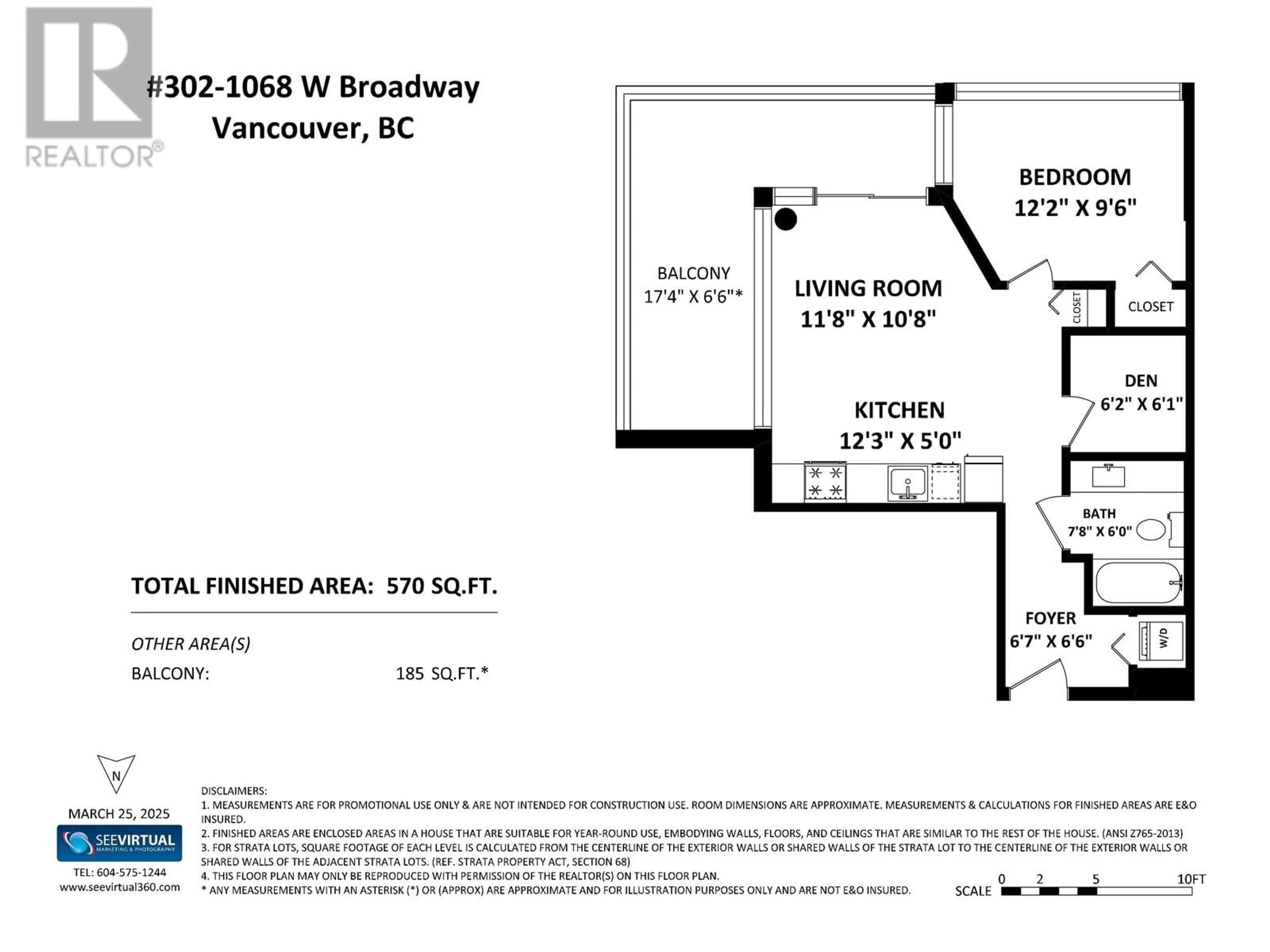 Floor plan for 302 - 1068 BROADWAY, Vancouver British Columbia V6H0A7