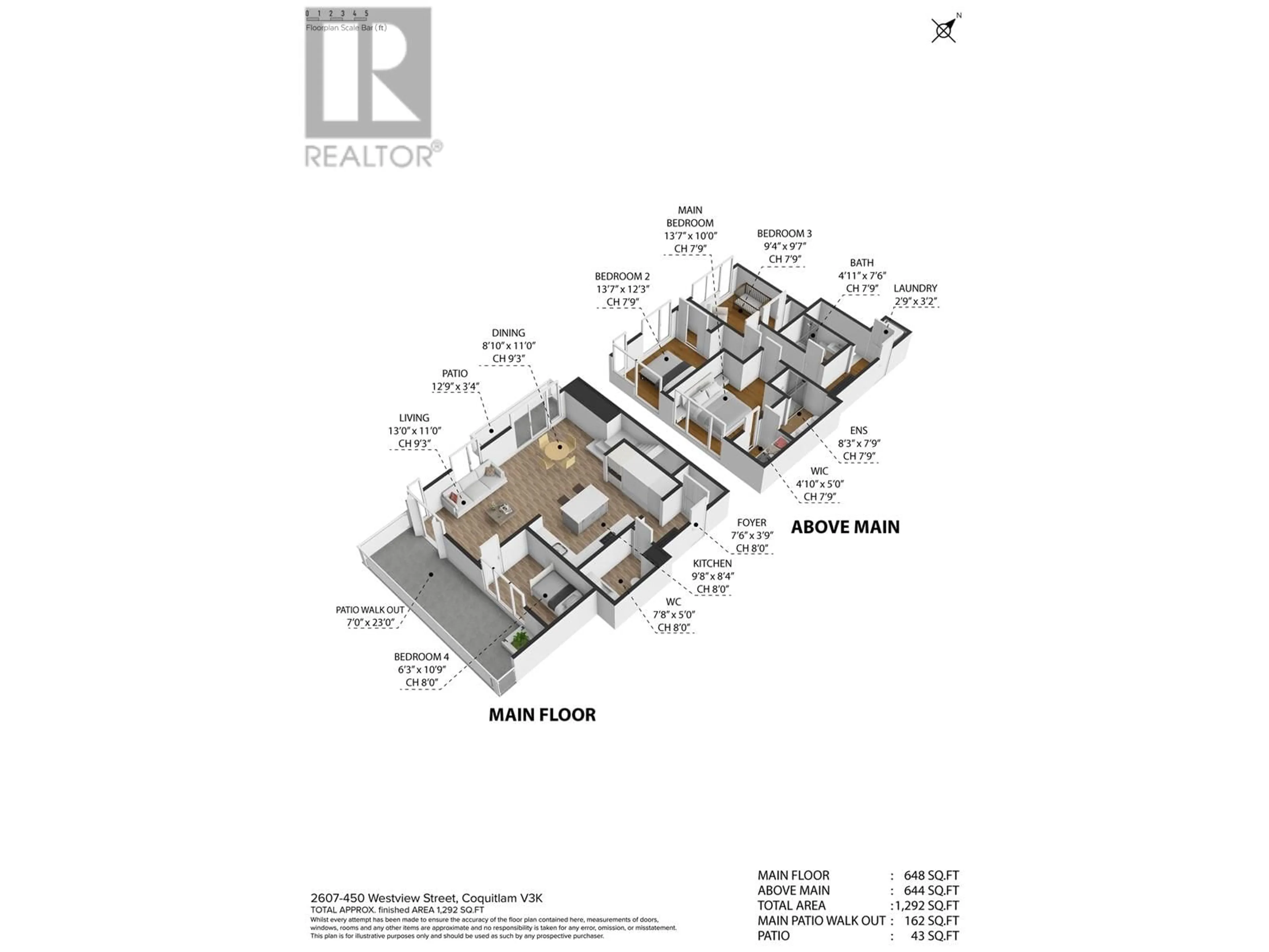 Floor plan for 2607 - 450 WESTVIEW STREET, Coquitlam British Columbia V3K6C3
