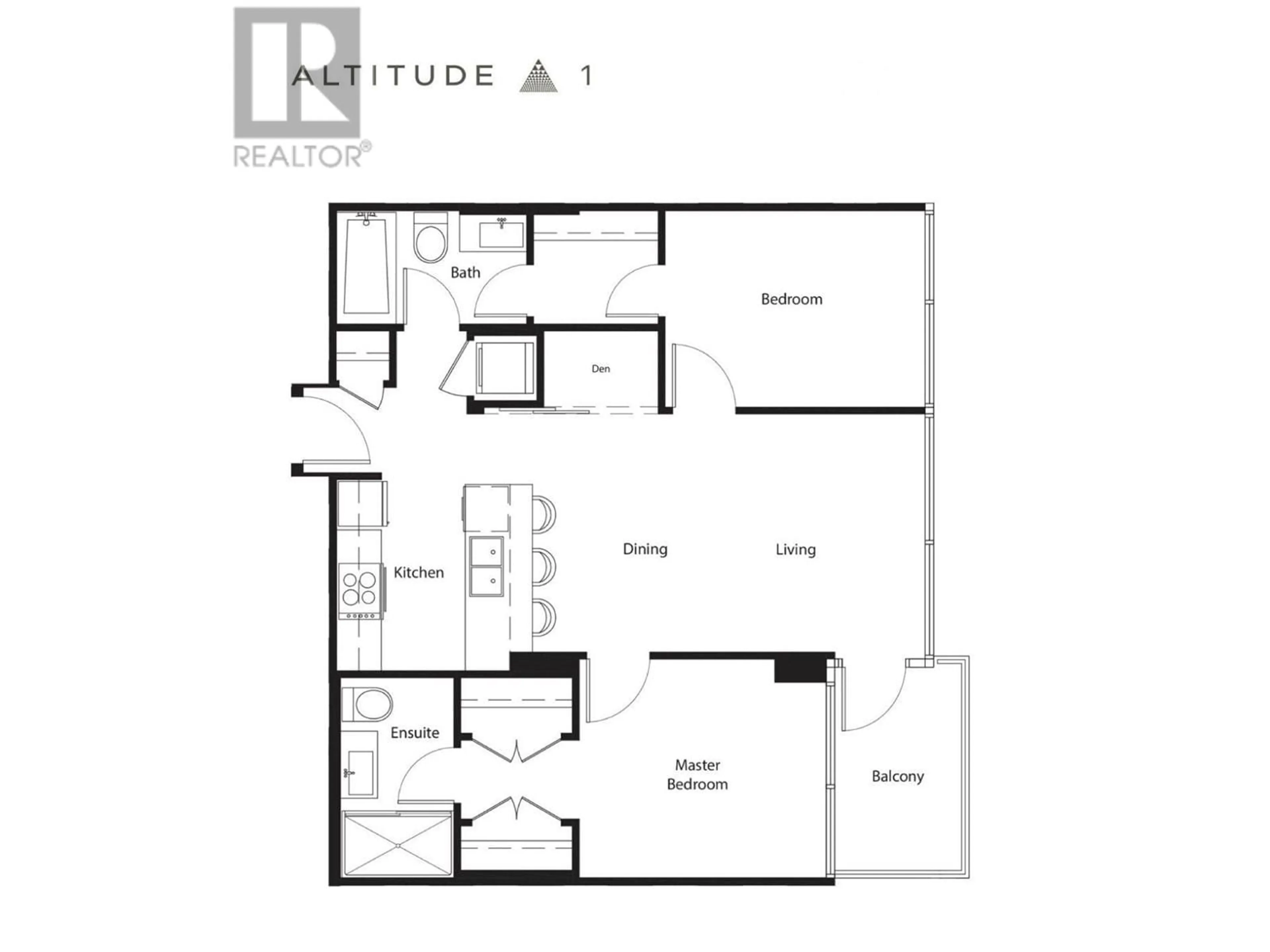 Floor plan for 706 - 9080 UNIVERSITY CRESCENT, Burnaby British Columbia V5A0B7