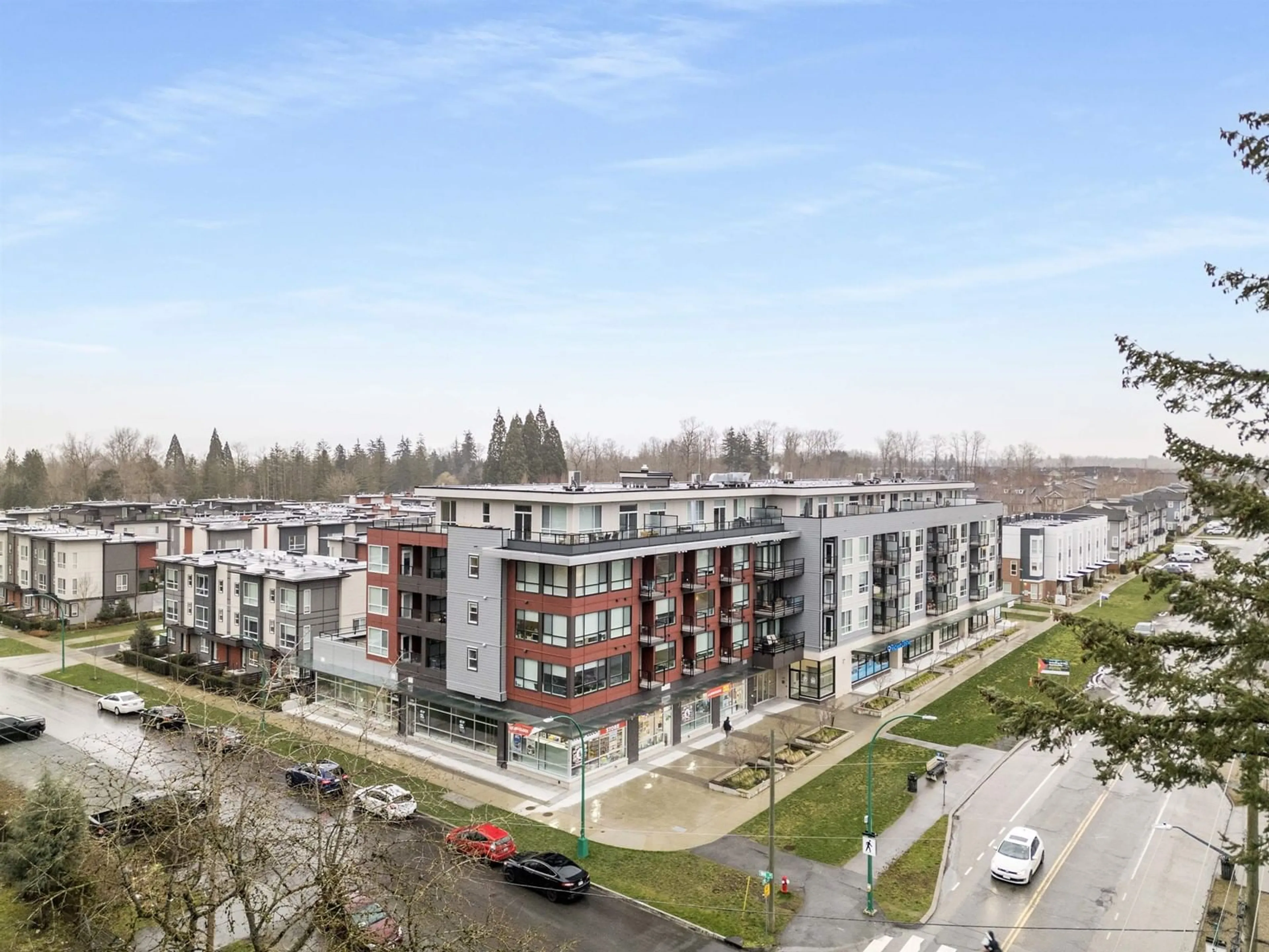 A pic from outside/outdoor area/front of a property/back of a property/a pic from drone, city buildings view from balcony for 305 - 18811 72, Surrey British Columbia V4N1M9