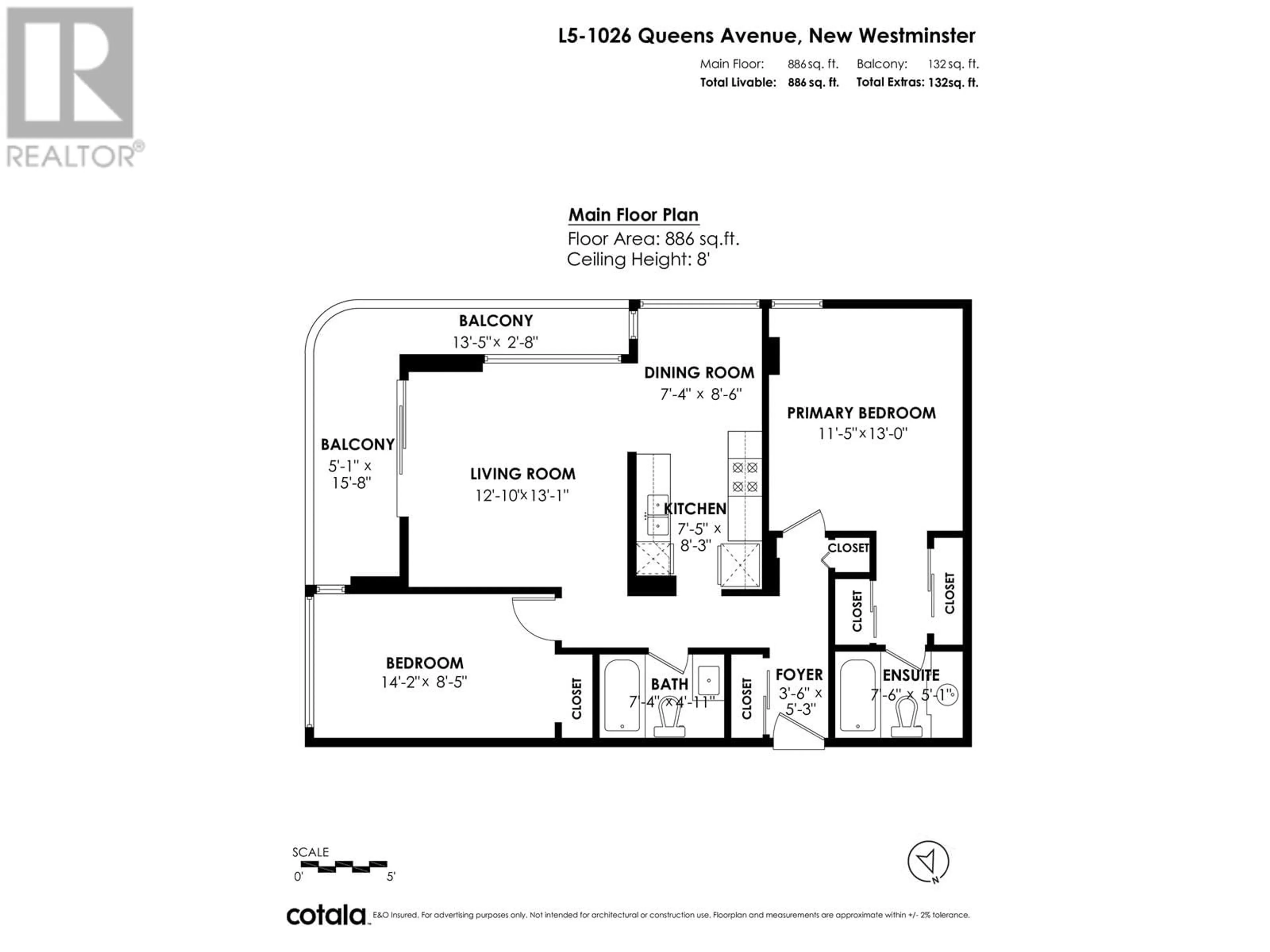 Floor plan for L5 - 1026 QUEENS AVENUE, New Westminster British Columbia V3M6B2