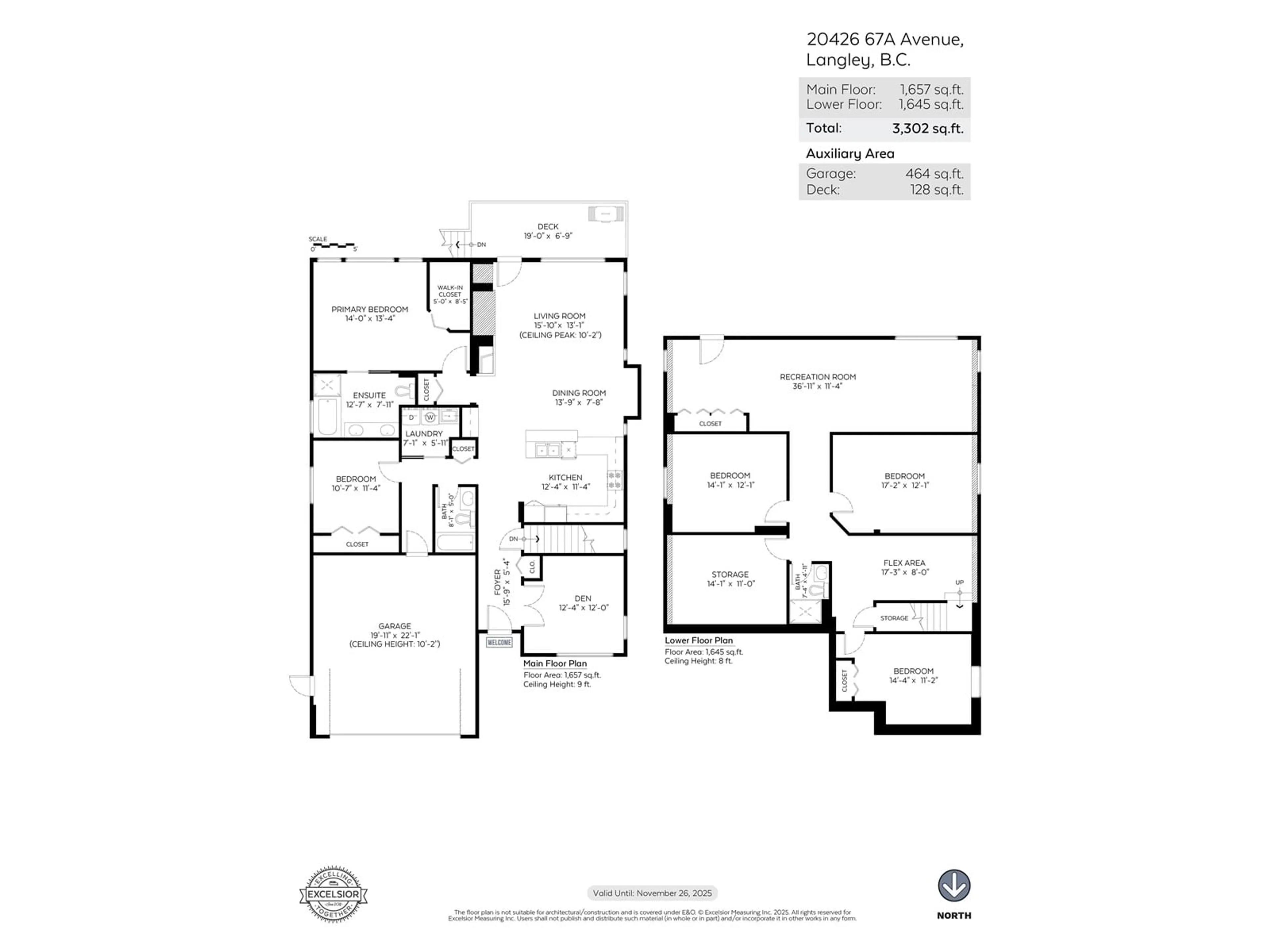 Floor plan for 20426 67A, Langley British Columbia V2Y2X5