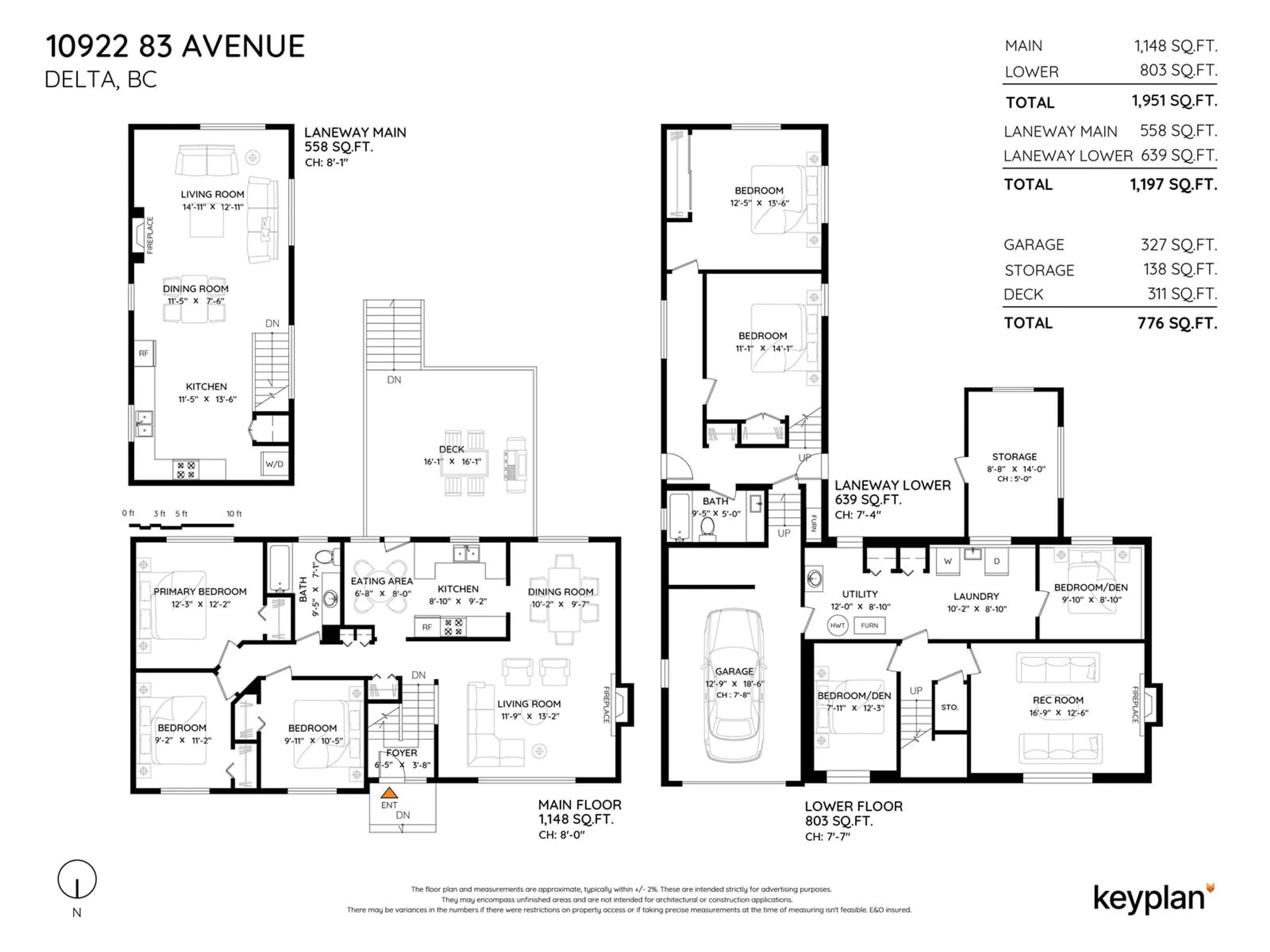 Floor plan for 10922 83, Delta British Columbia V4C2G1