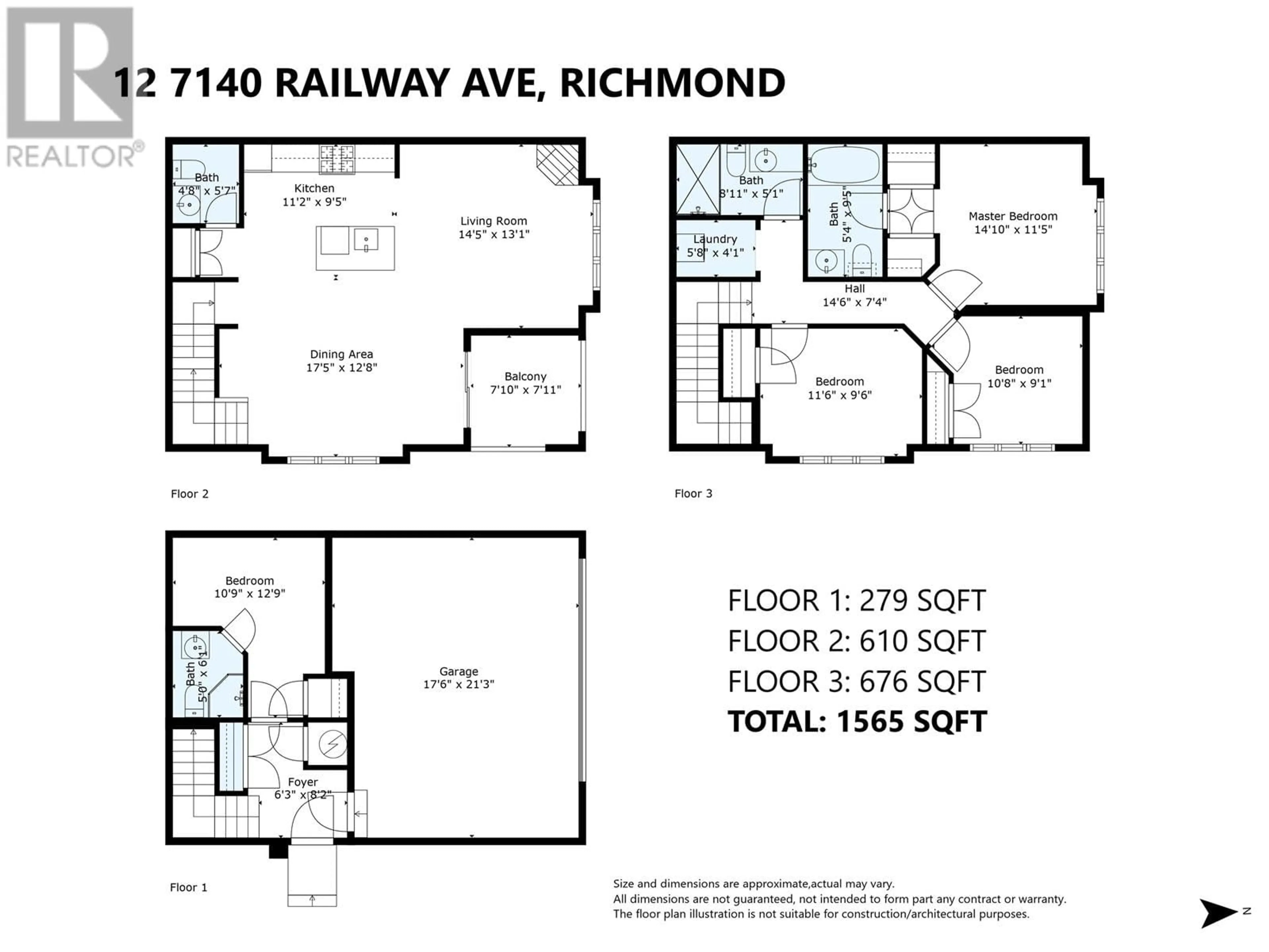 Floor plan for 12 - 7140 RAILWAY AVENUE, Richmond British Columbia V7C3J8