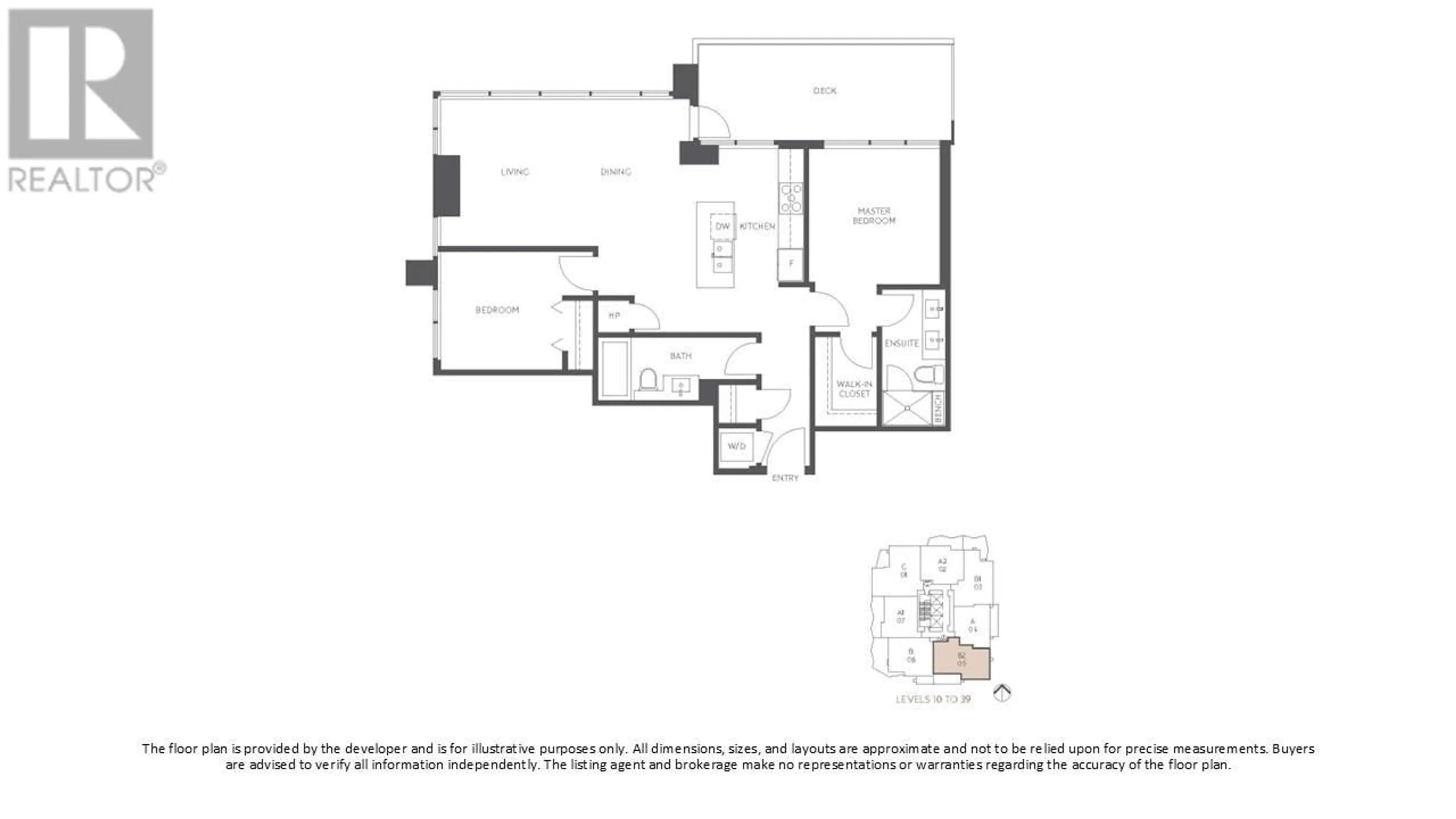 Floor plan for 1205 - 1182 WESTWOOD STREET, Coquitlam British Columbia V3B0T9