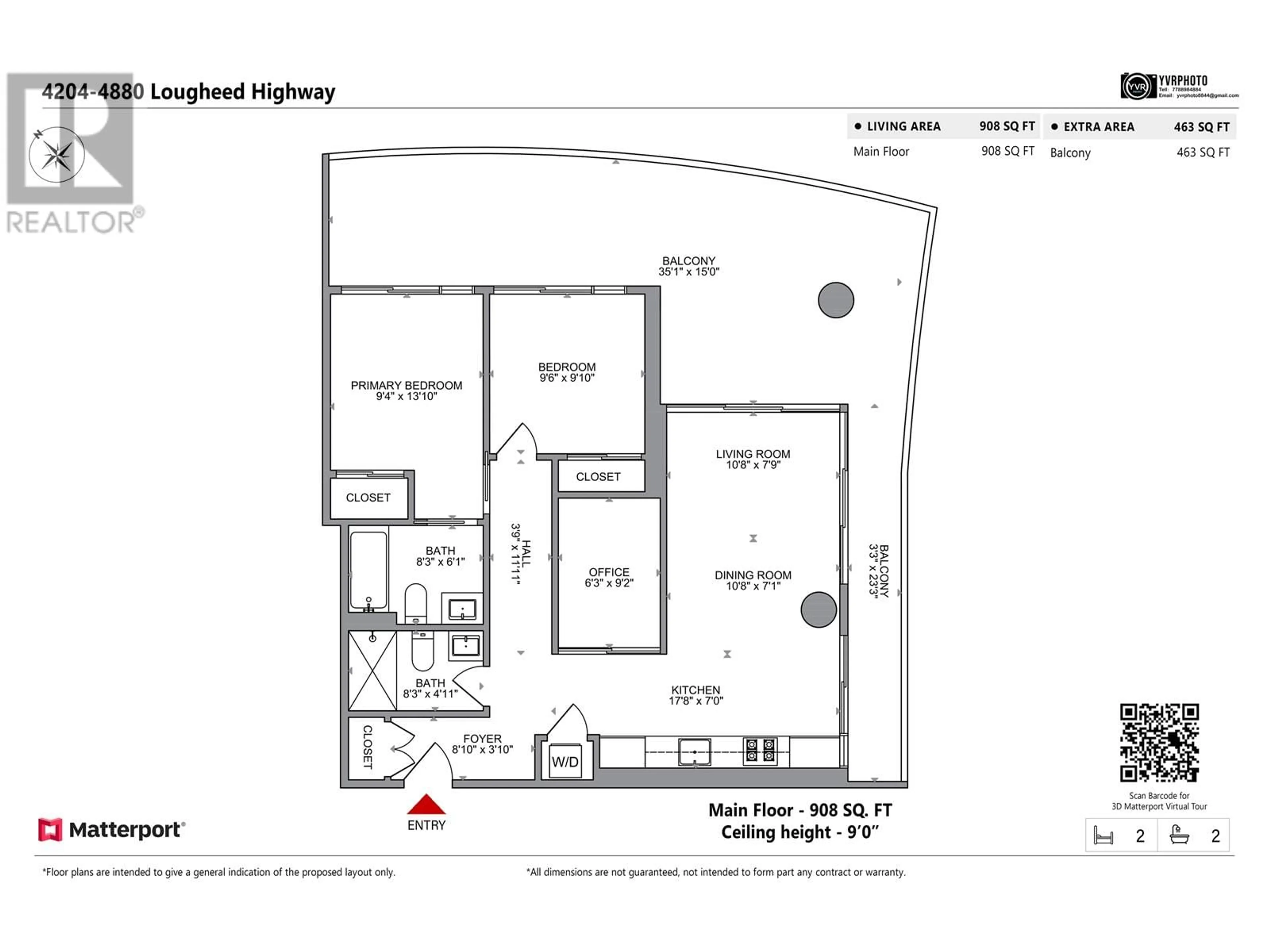 Floor plan for 4204 - 4880 LOUGHEED HIGHWAY, Burnaby British Columbia V5C0N1