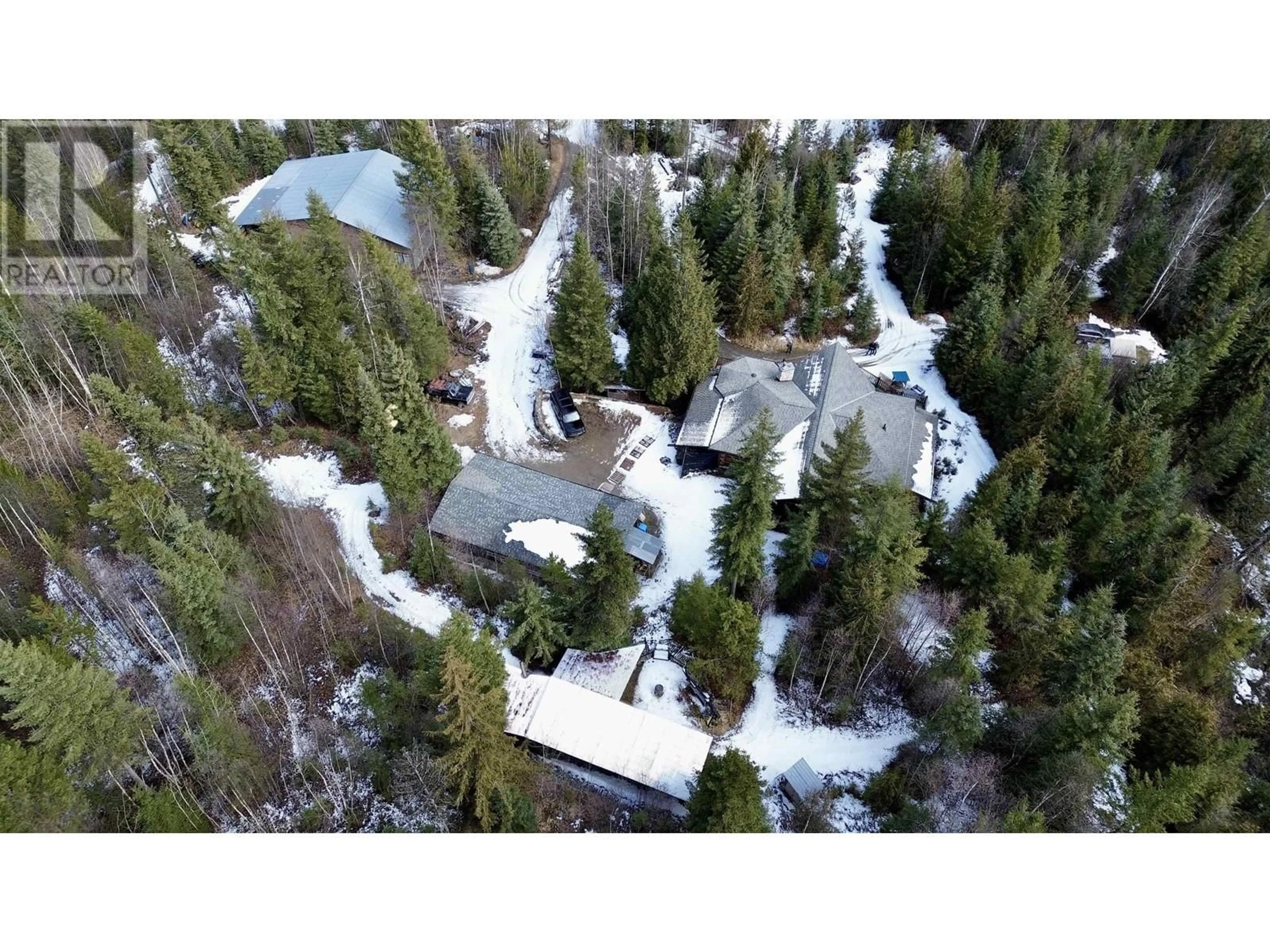 A pic from outside/outdoor area/front of a property/back of a property/a pic from drone, unknown for 3561 CANIM-HENDRIX LAKE ROAD, 100 Mile House British Columbia V0K1L0