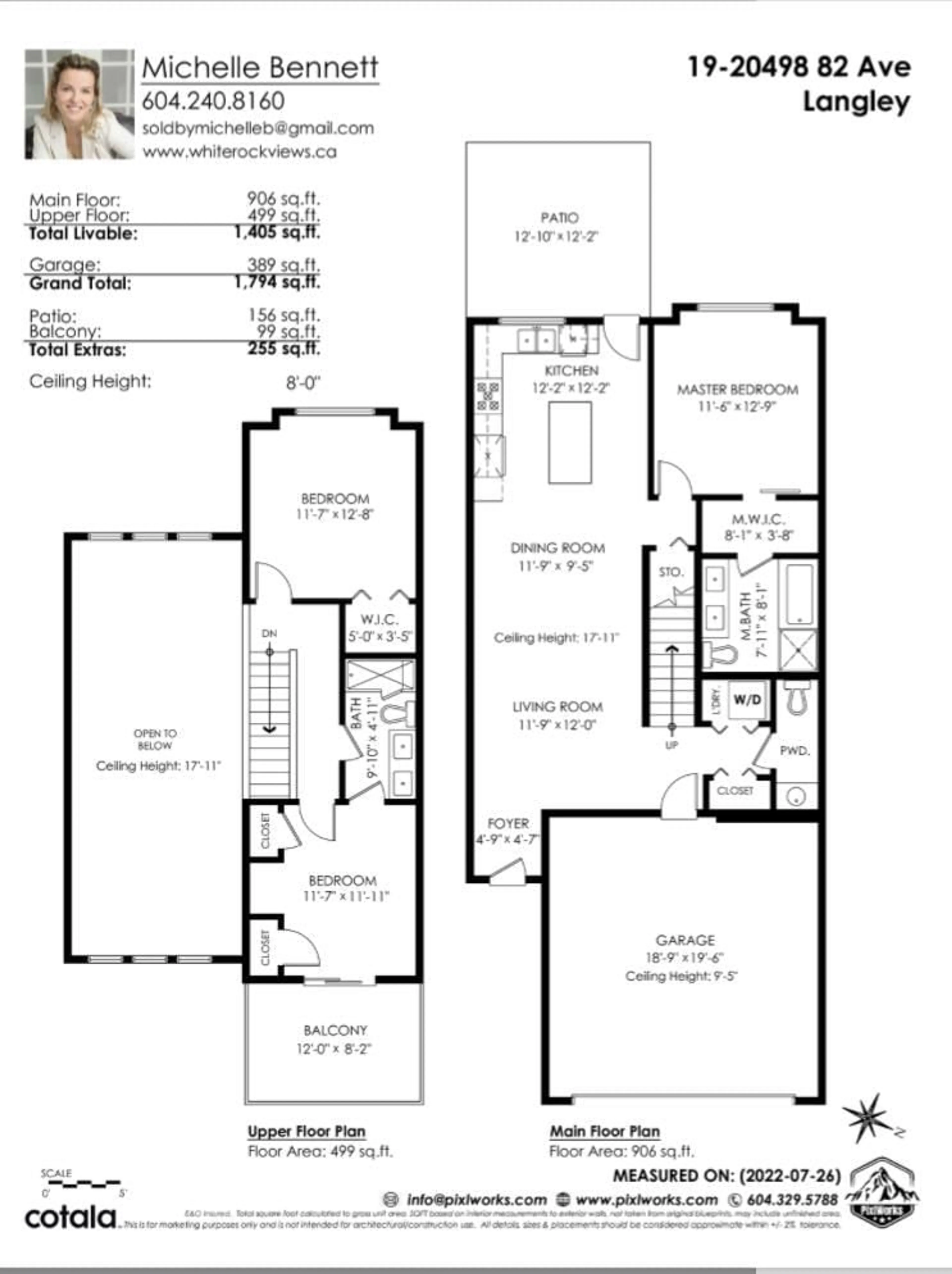 Floor plan for #19 - 20498 82, Langley British Columbia V2Y0V1