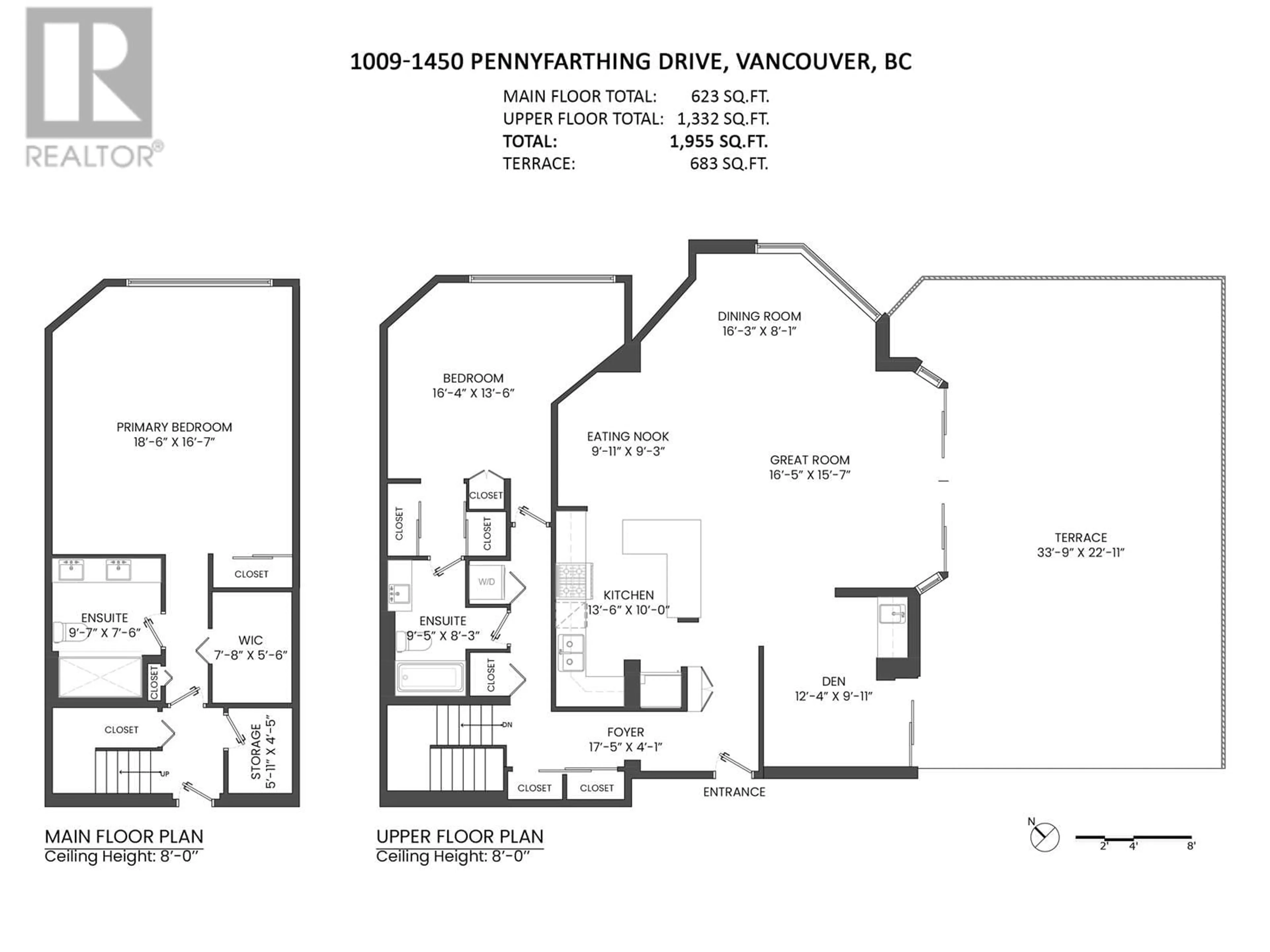 Floor plan for 1009 - 1450 PENNYFARTHING DRIVE, Vancouver British Columbia V6J4X8