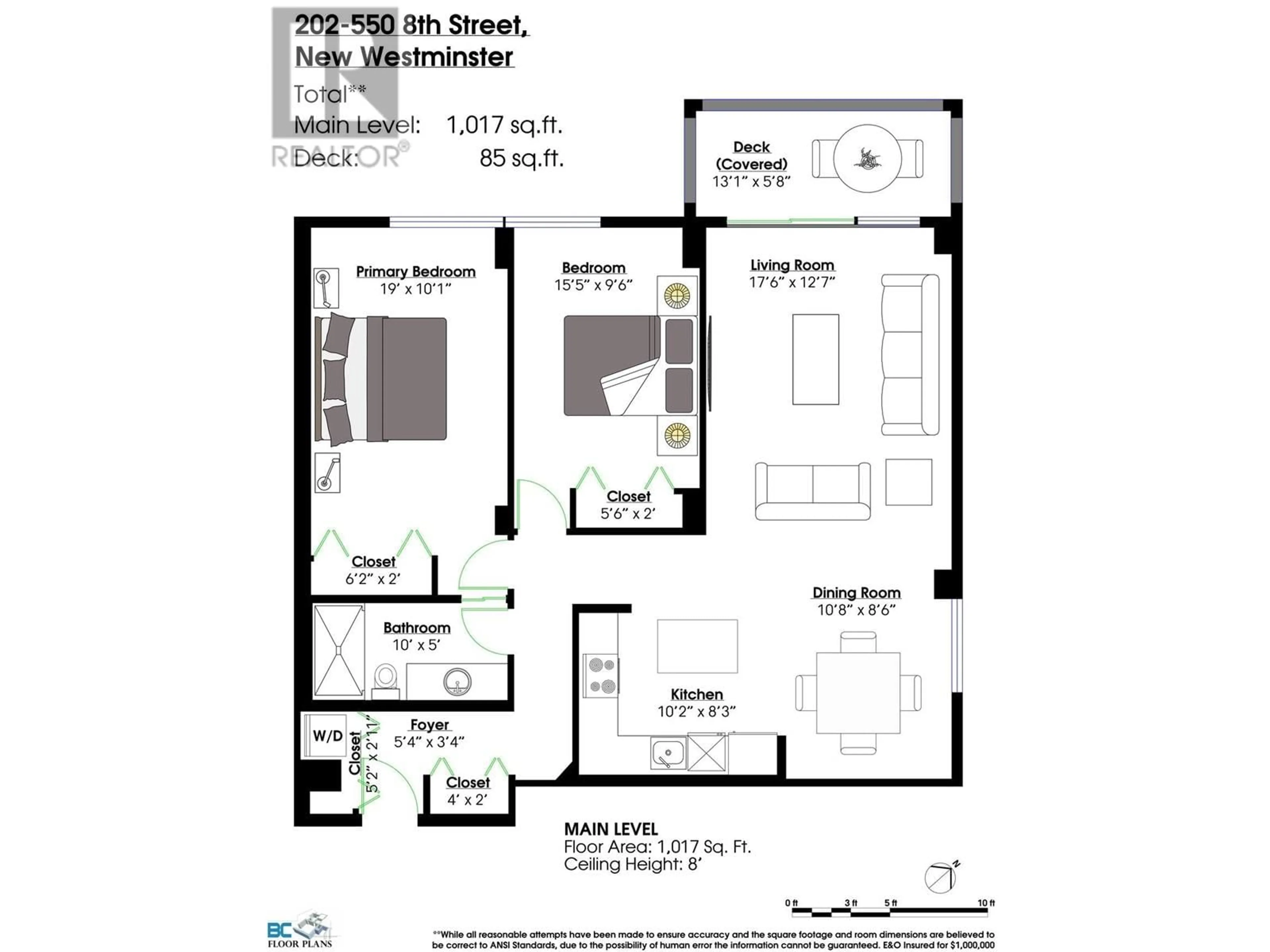 Floor plan for 202 - 550 EIGHTH STREET, New Westminster British Columbia V3M3R9