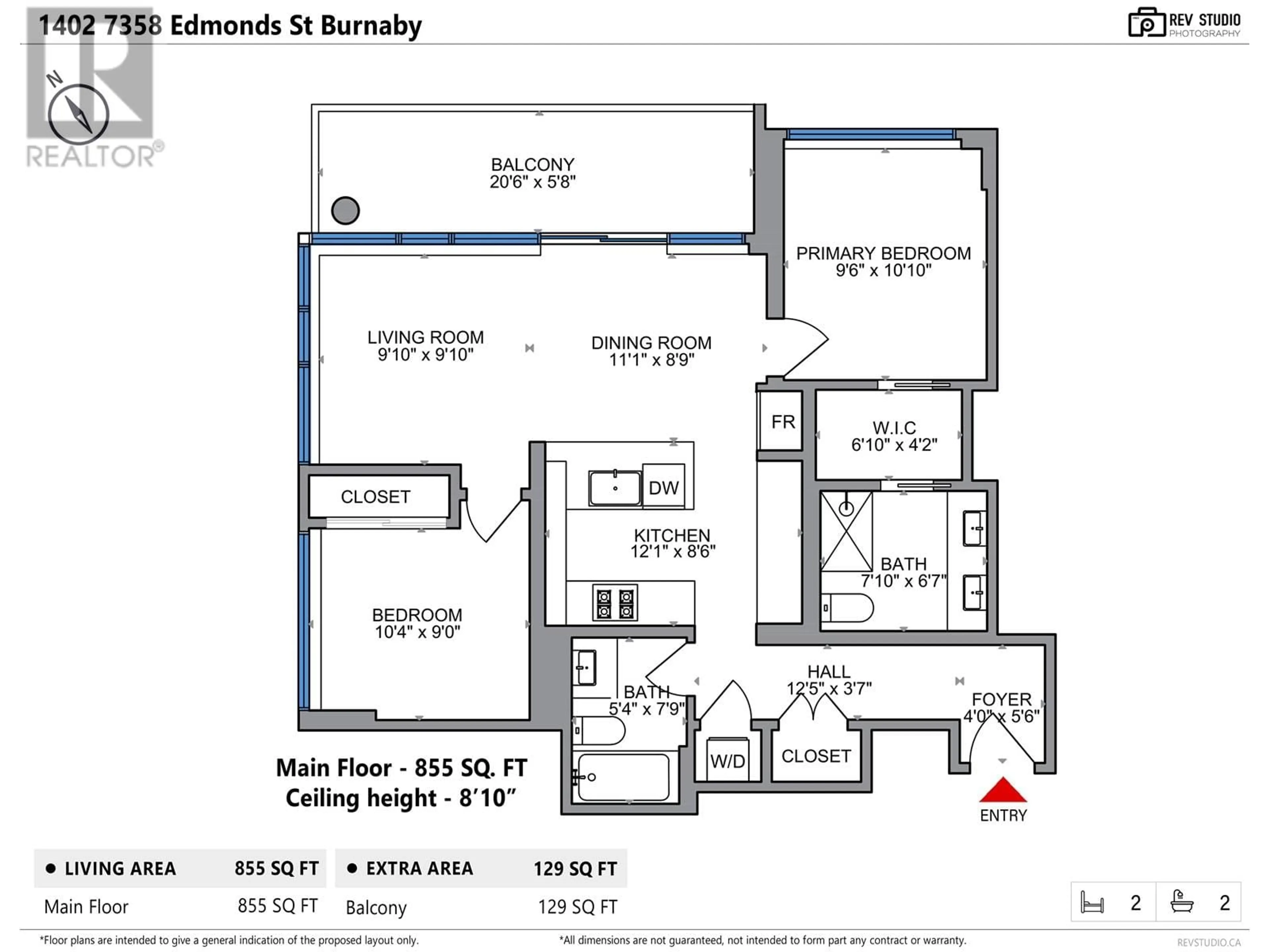 Floor plan for 1402 - 7358 EDMONDS STREET, Burnaby British Columbia V3N0H1