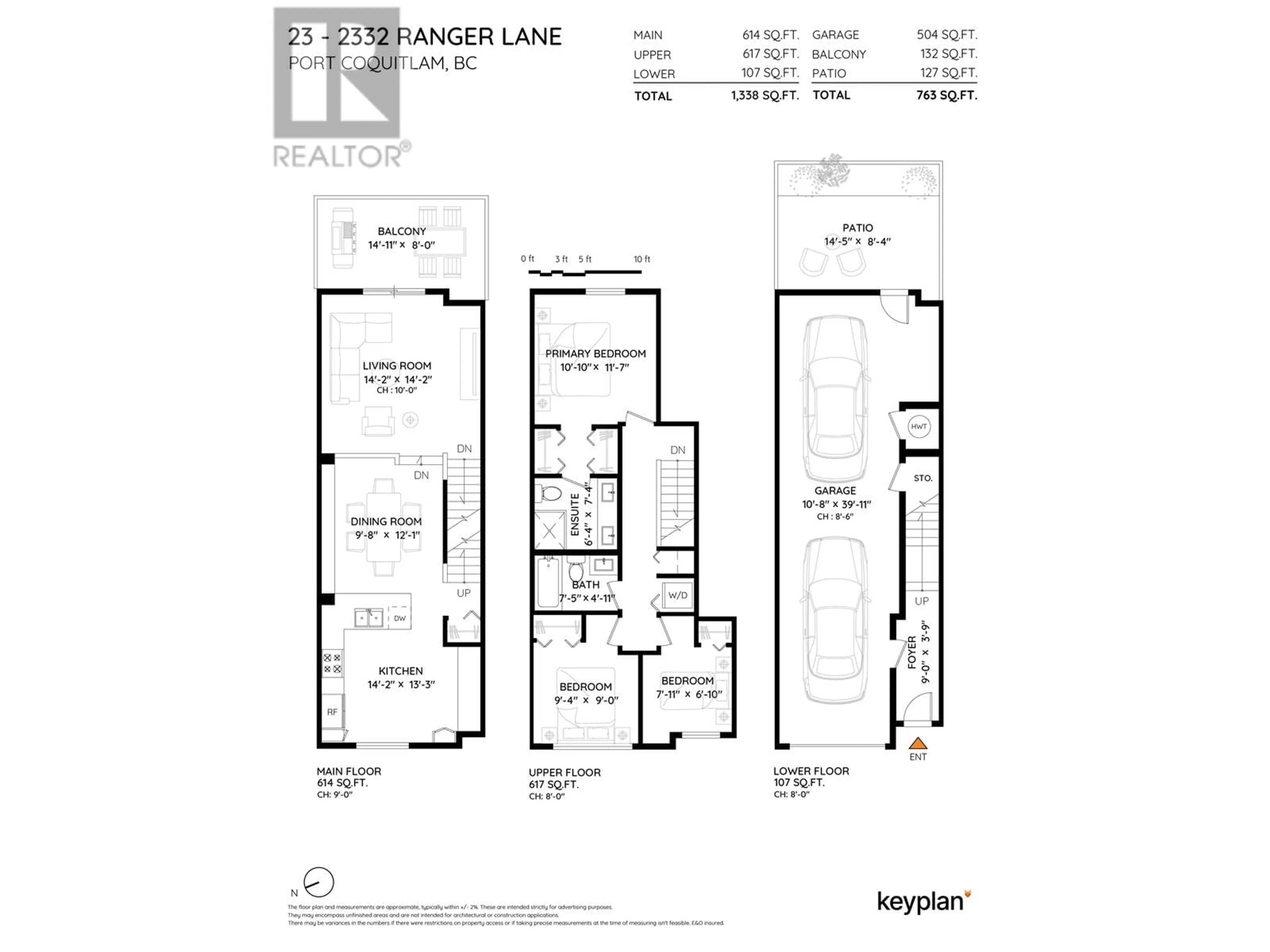 Floor plan for 23 - 2332 RANGER LANE, Port Coquitlam British Columbia V3B0J4