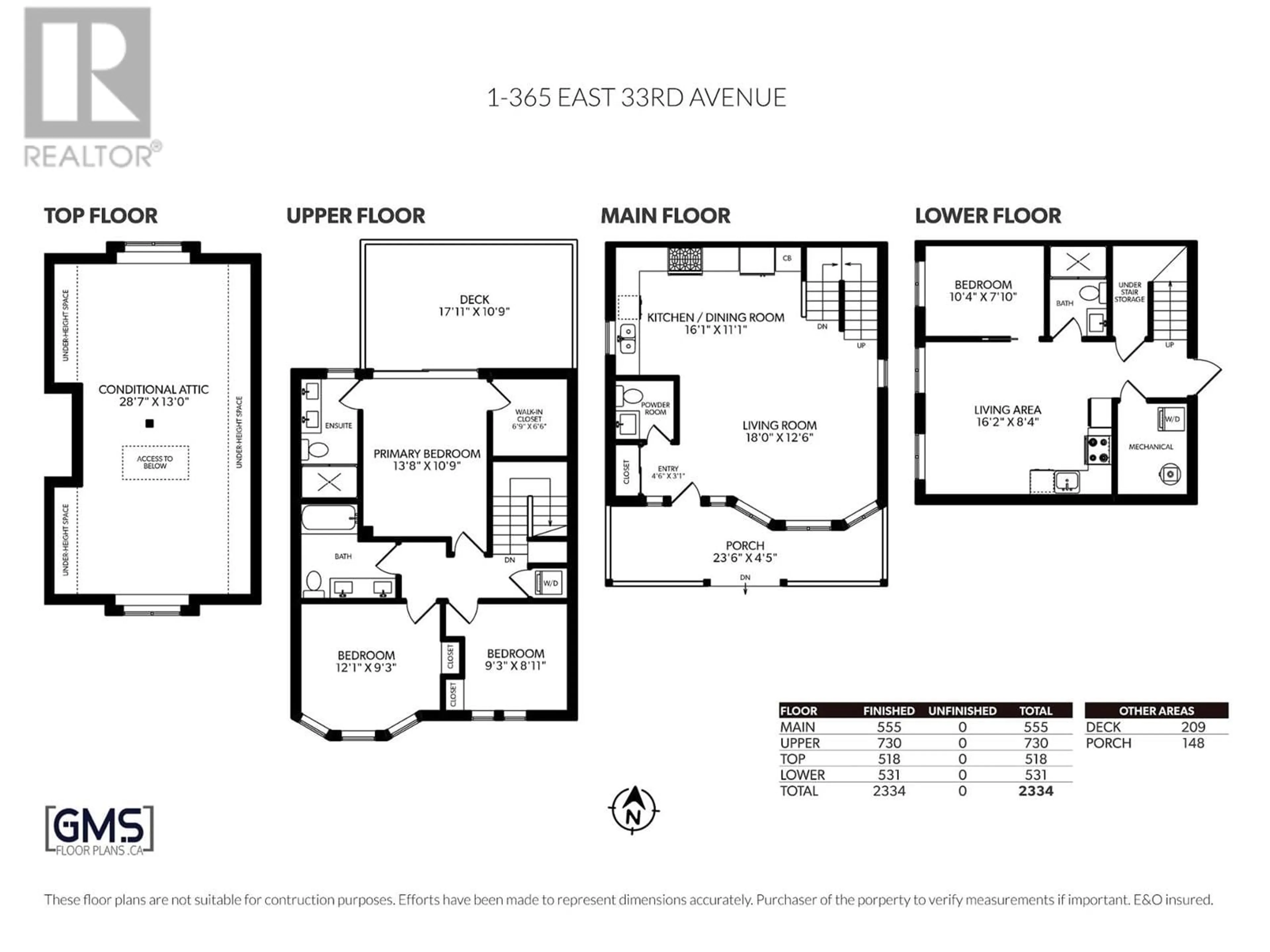 Floor plan for 1 - 365 33RD AVENUE, Vancouver British Columbia V5V2Z8